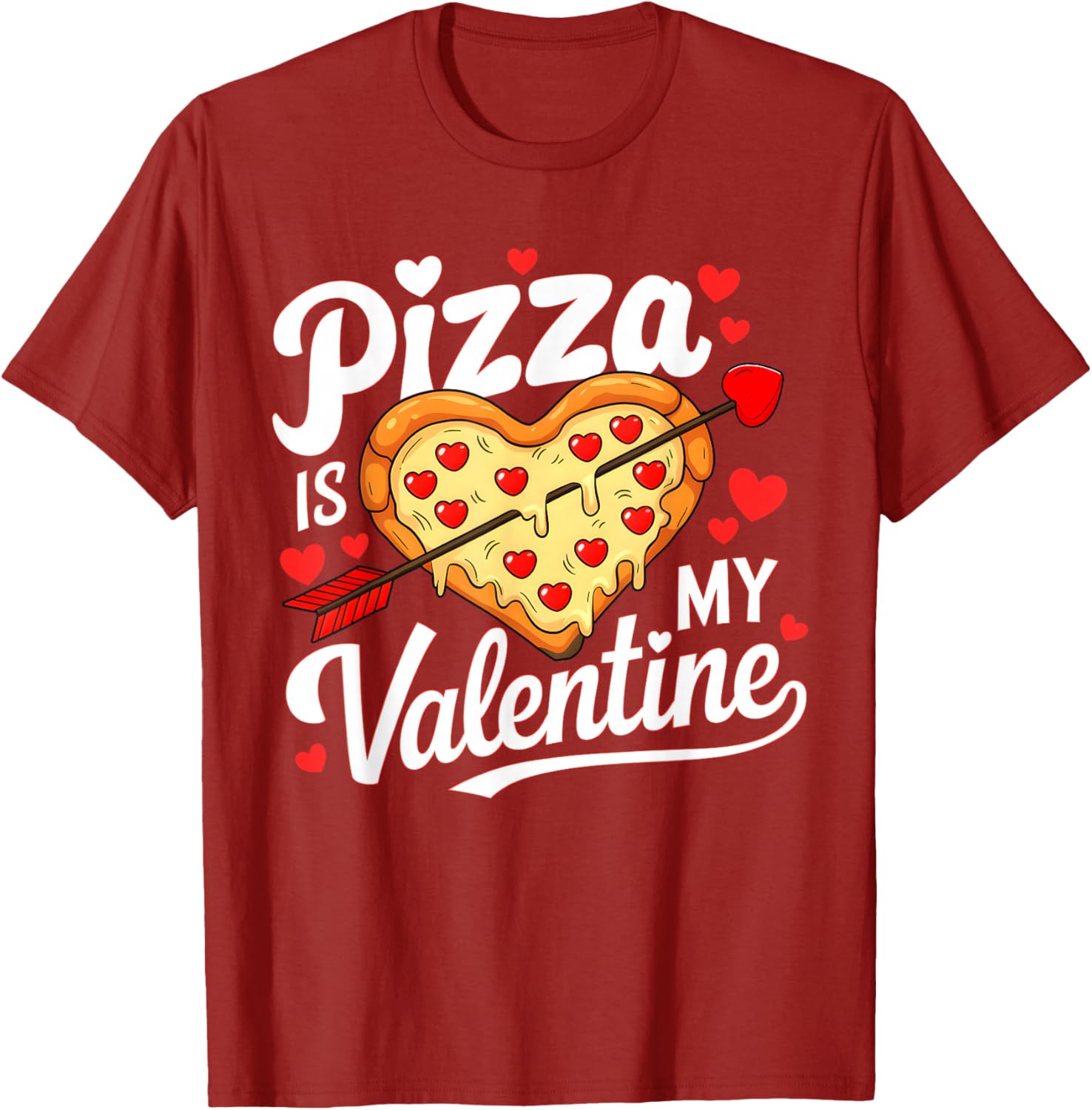 Pizza Is My Valentine Funny Kids T-Shirt for Boys and Girls - 16