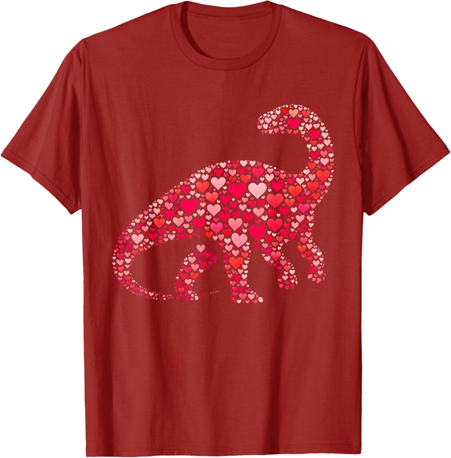 Cute Apatosaurus Dinosaur Heart T-Shirt for Valentine's Day Gifts - 10