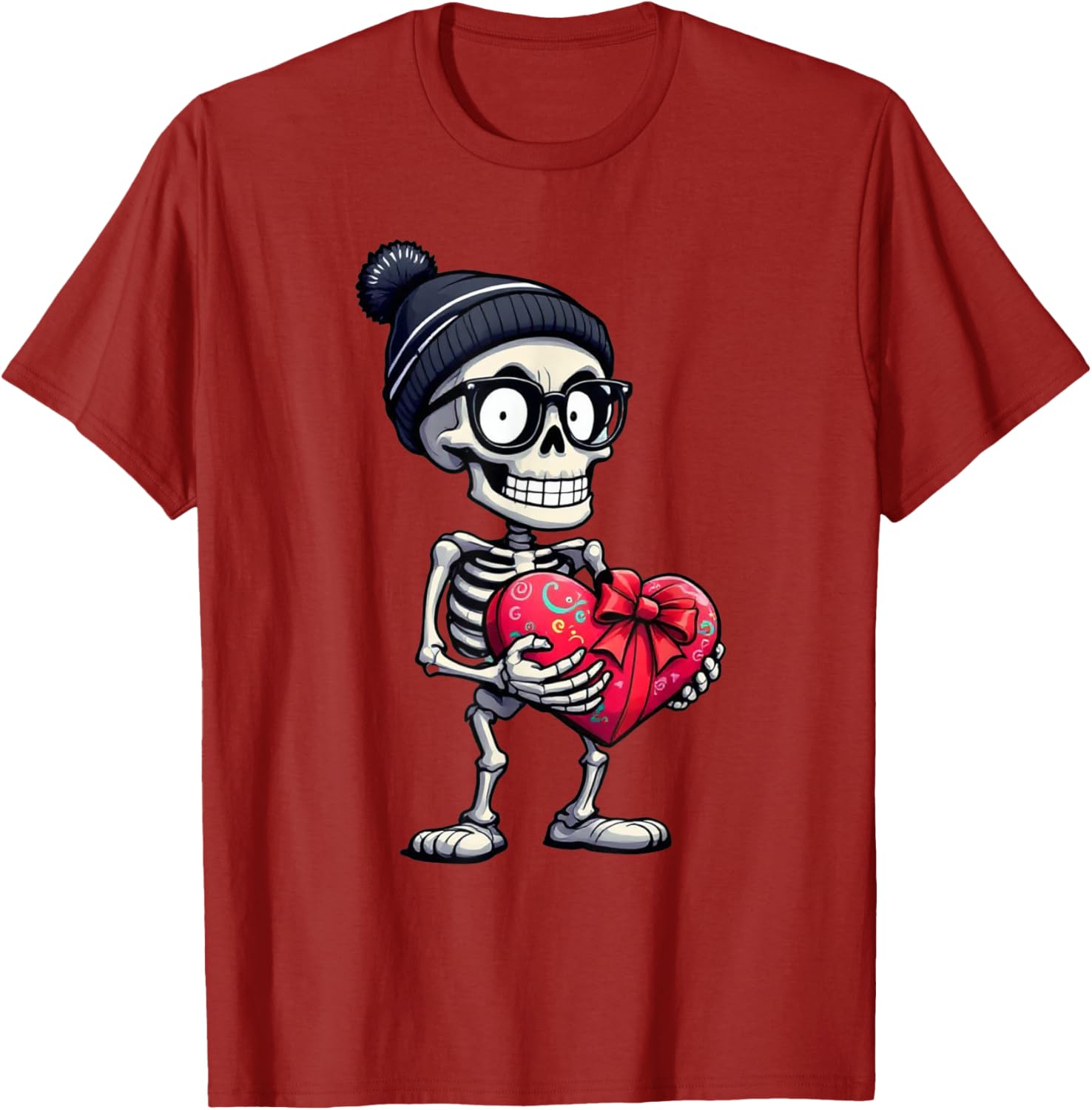 Funny Skeleton Heart Valentine's Day T-Shirt for Men and Women - 24