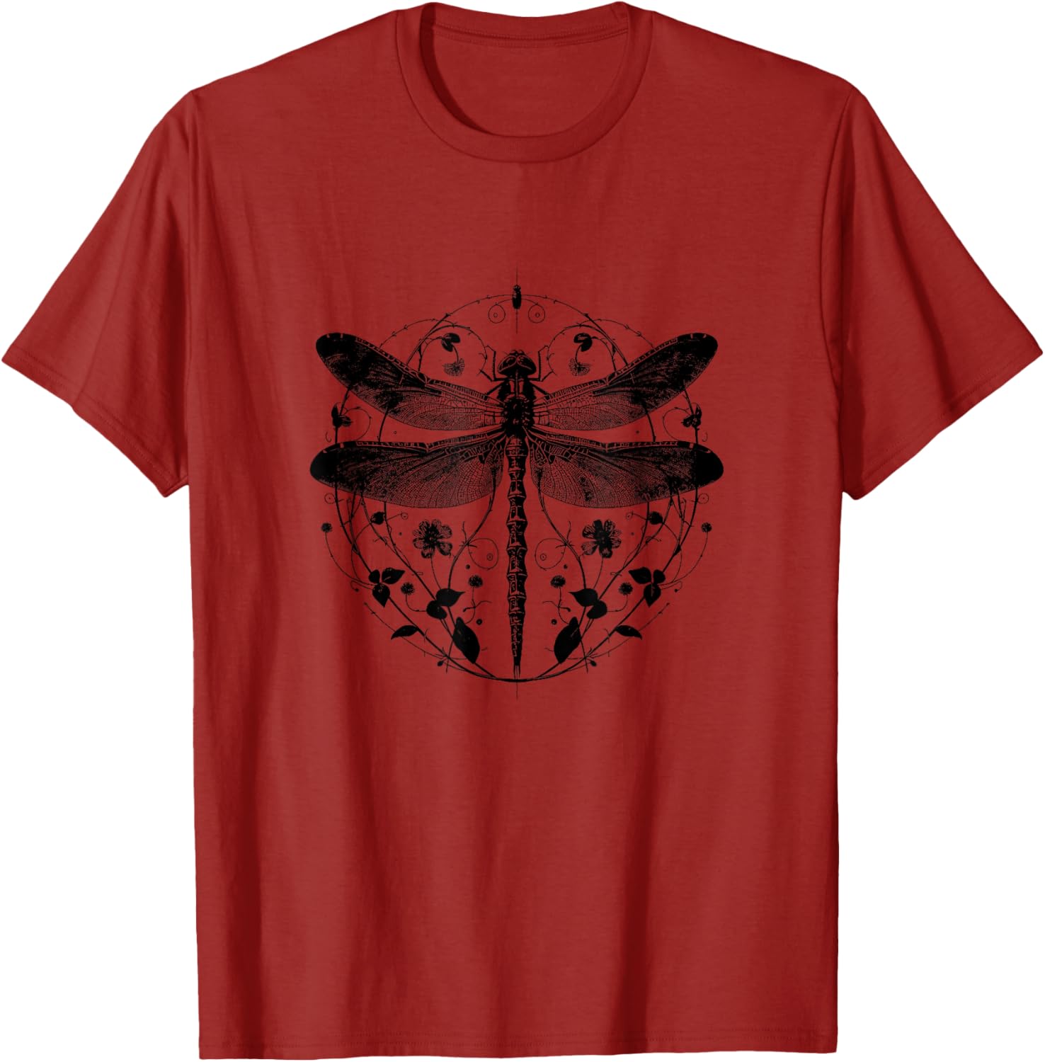 Cute Casual Summer Dragonfly Print T-Shirt for Stylish Comfort - 8