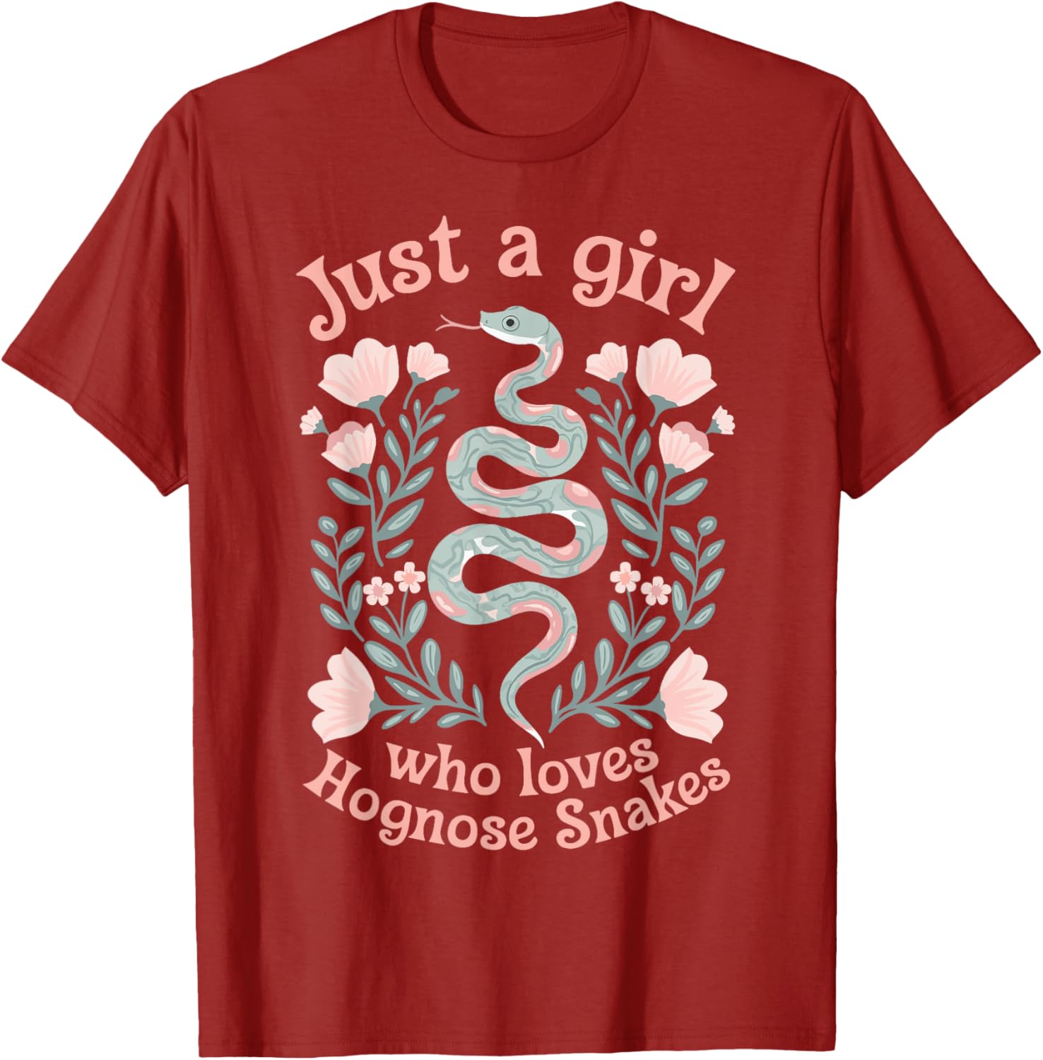 Just A Girl Who Loves Hognose Snakes T-Shirt Cute Snake Lover Tee - 3