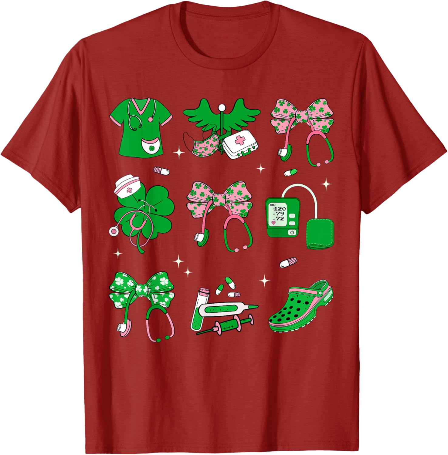 Lucky Shamrock Nurse T-Shirt for St. Patrick's Day Celebration - 28