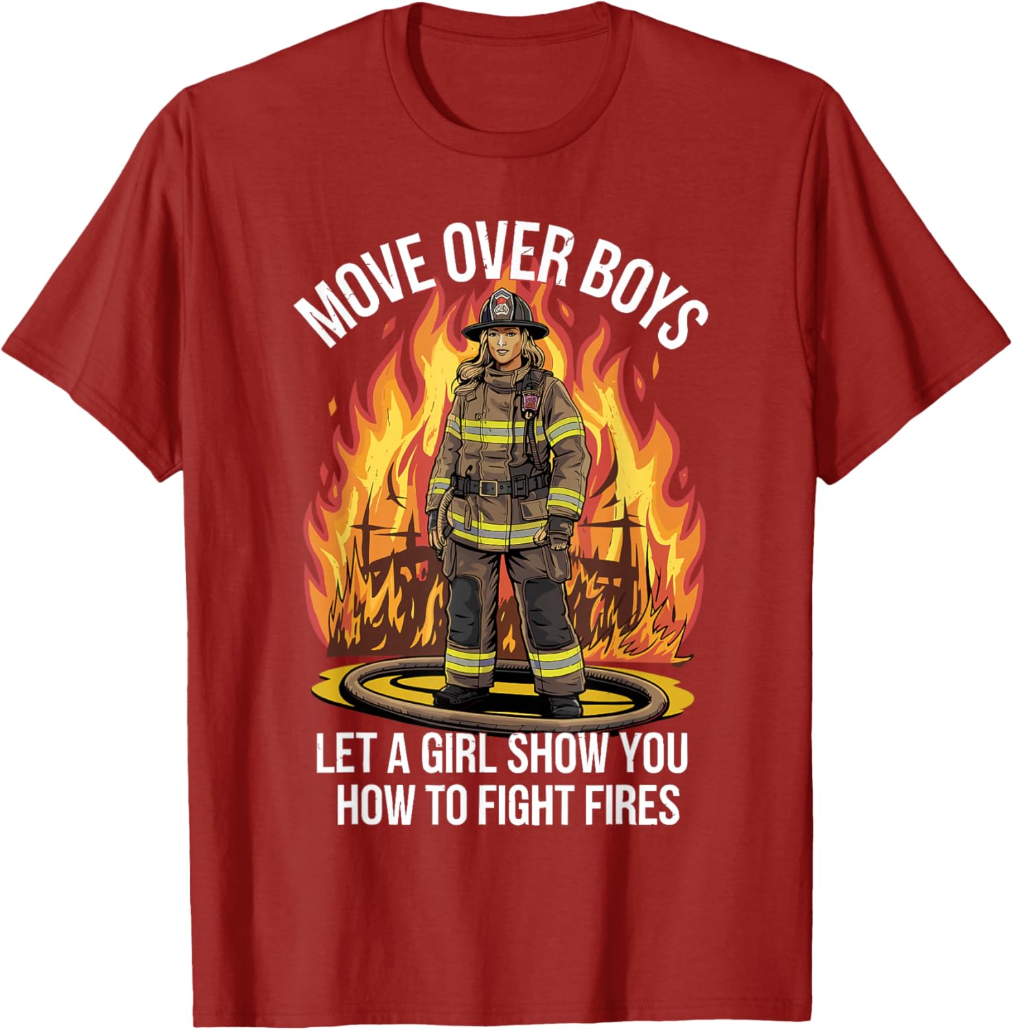 Stylish Firefighter T-Shirt for Women and Girls - Perfect Gift Idea - 17