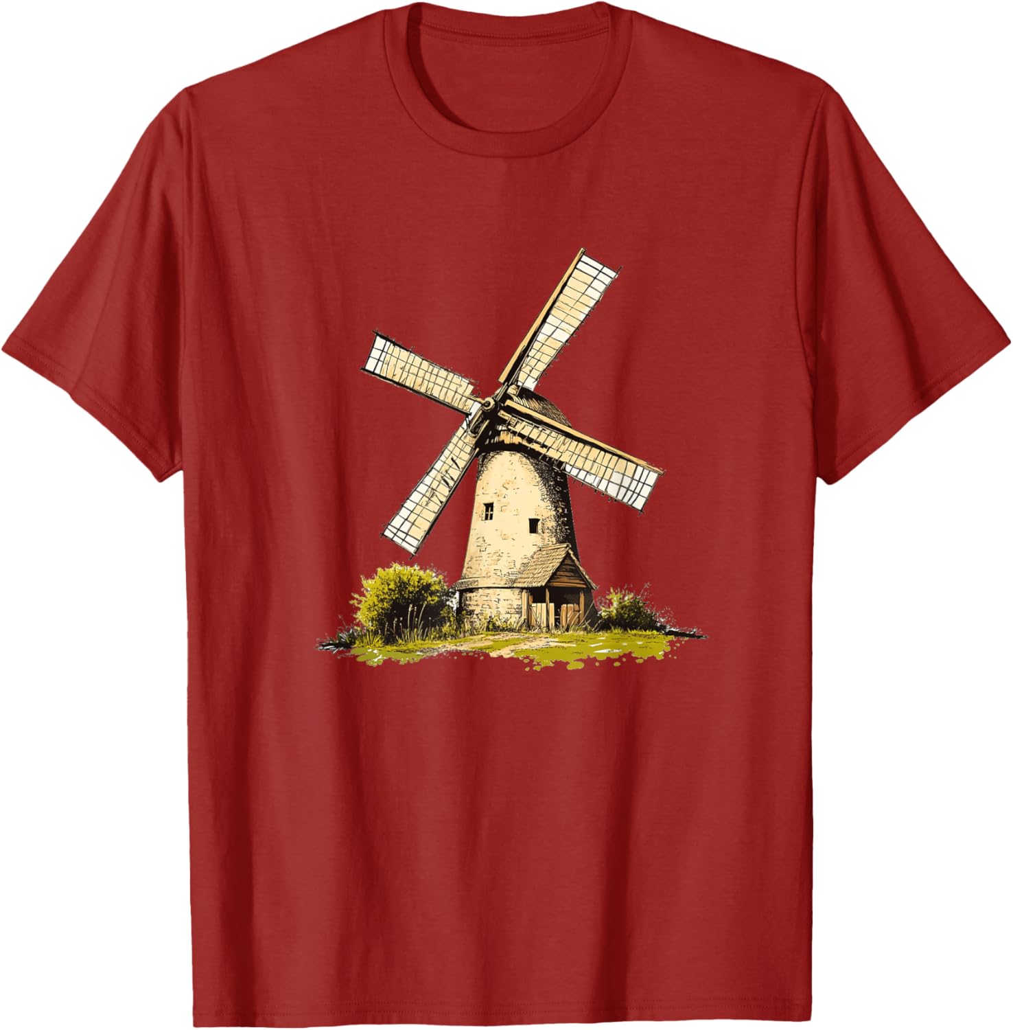 Rustic Old Windmill Vibes T-Shirt for Unique Costume Style - 13