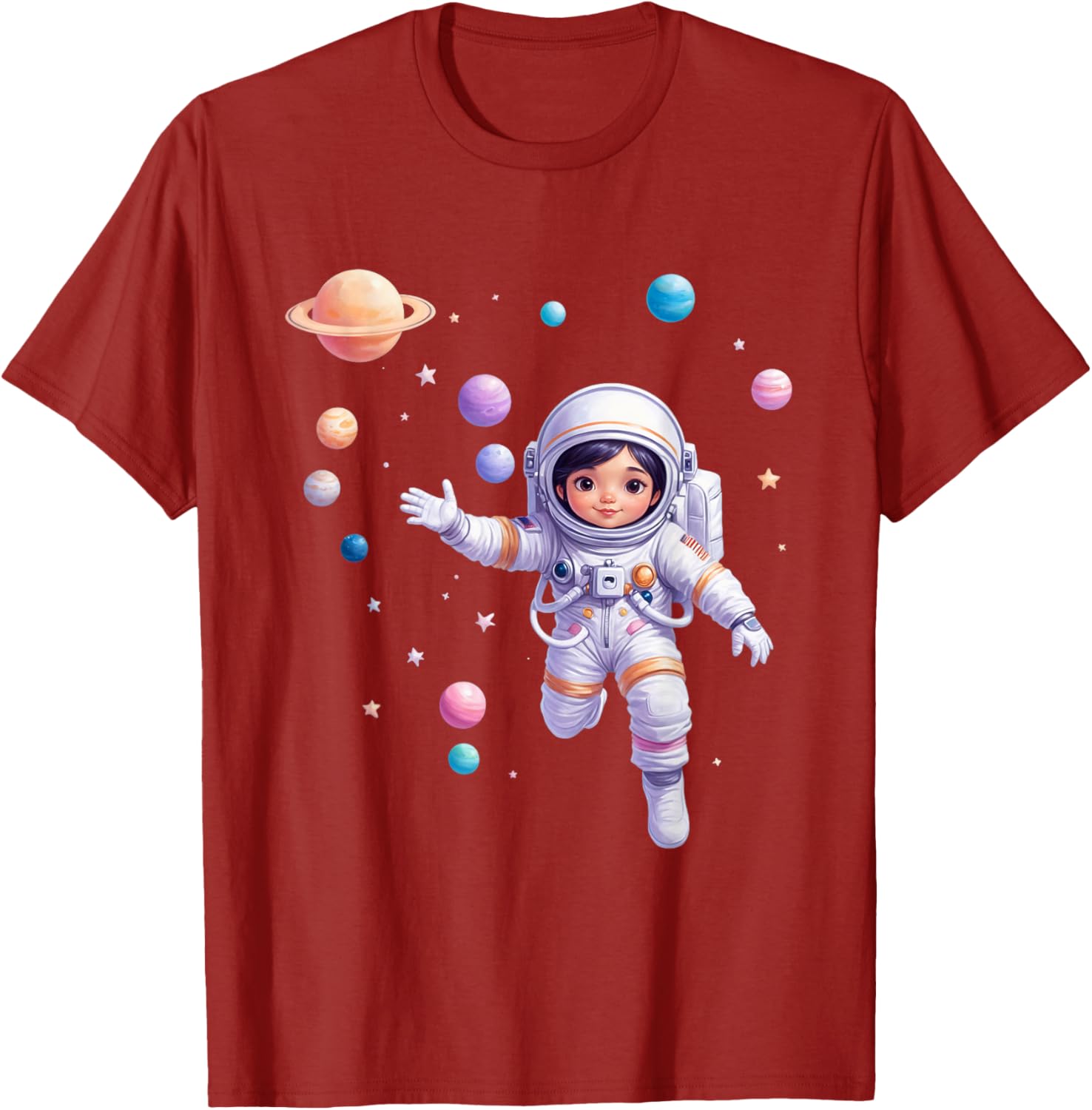 Cute Space Explorer T-Shirt for Future Astronaut Girls - Adorable Design - 3
