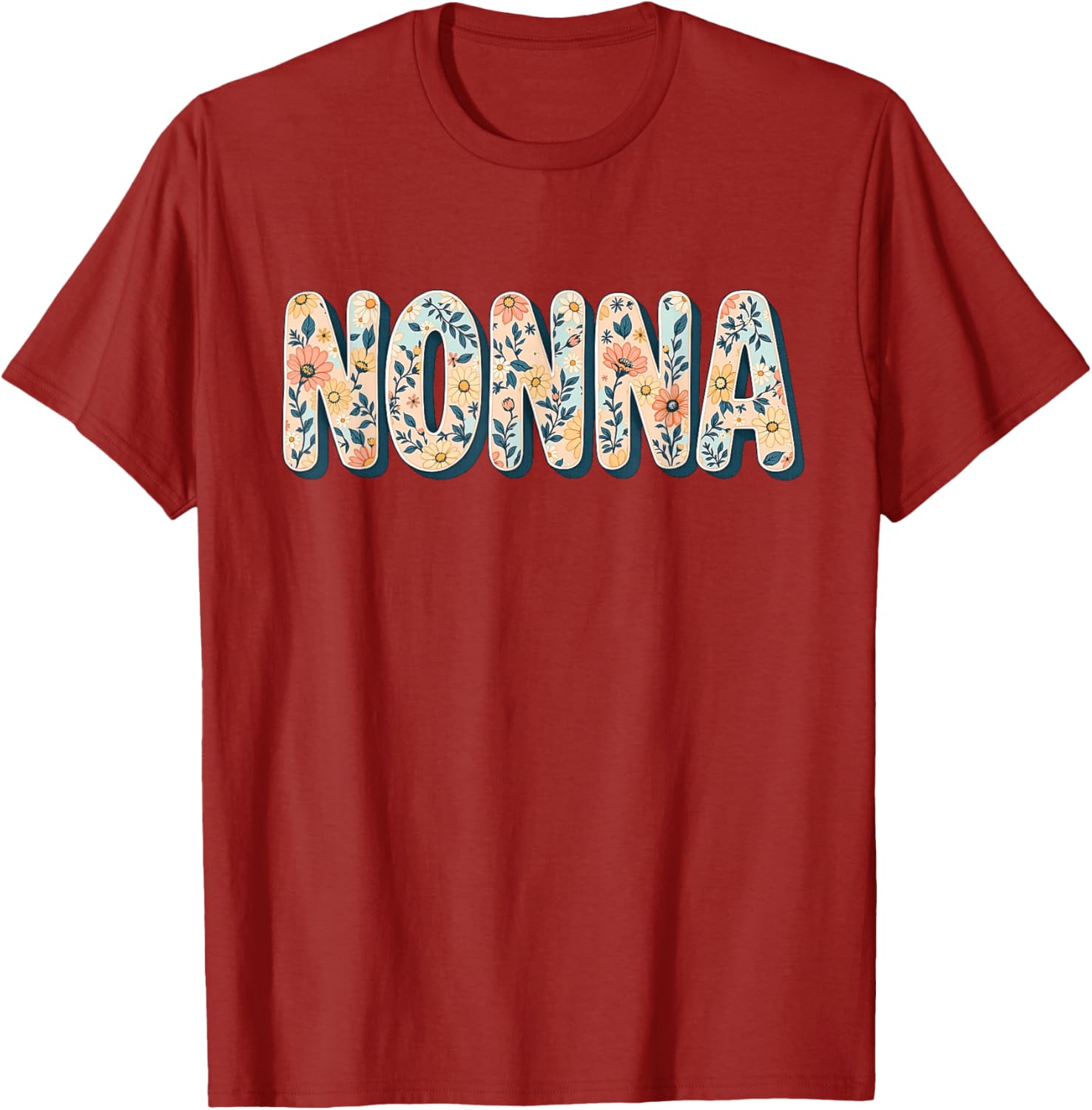 Wildflowers Nonna Floral Mother's Day T-Shirt for Stylish Grandmas - 7