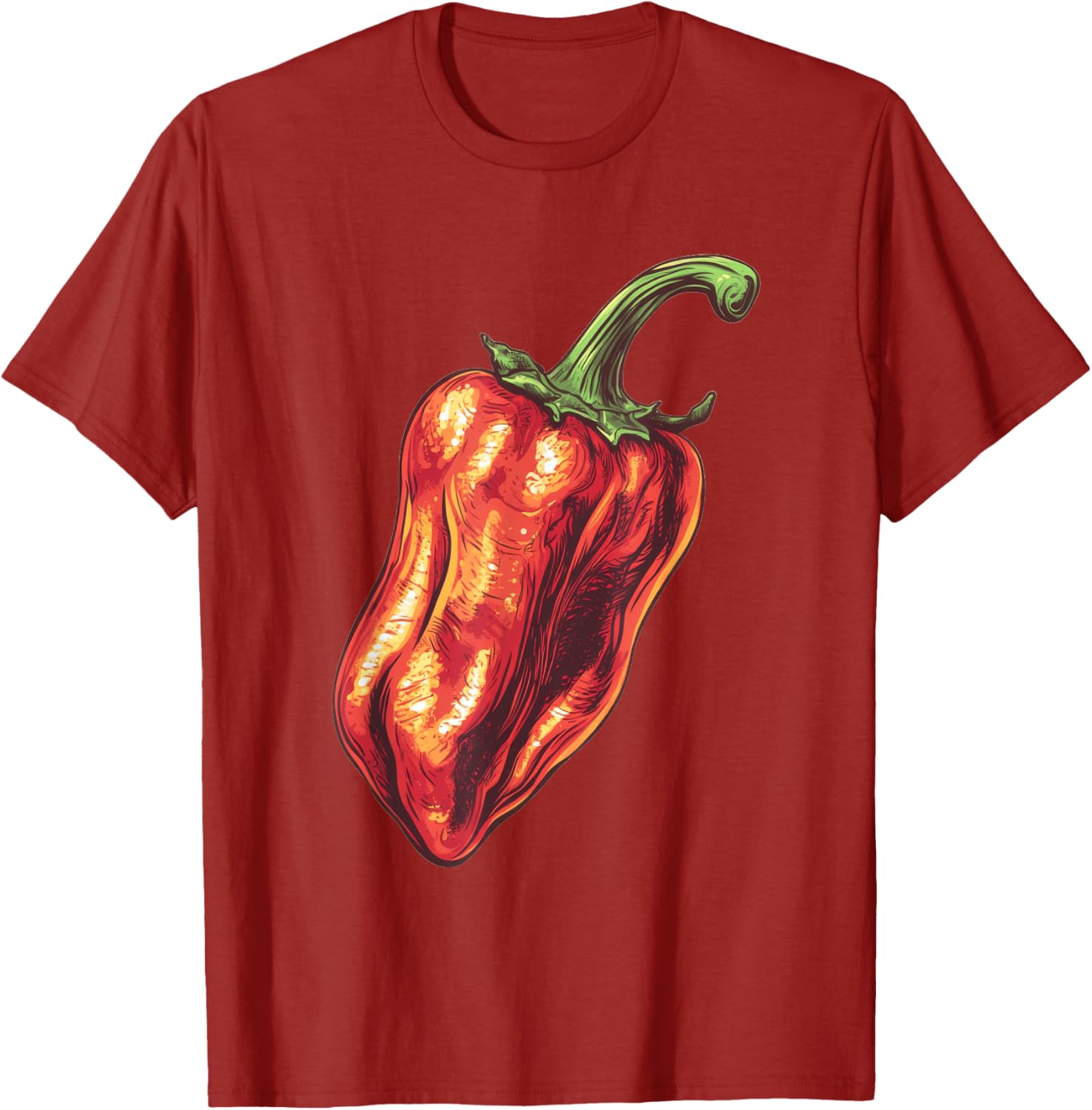 Ghost Pepper Retro T-Shirt for Spicy Food Lovers and Trendsetters - 6