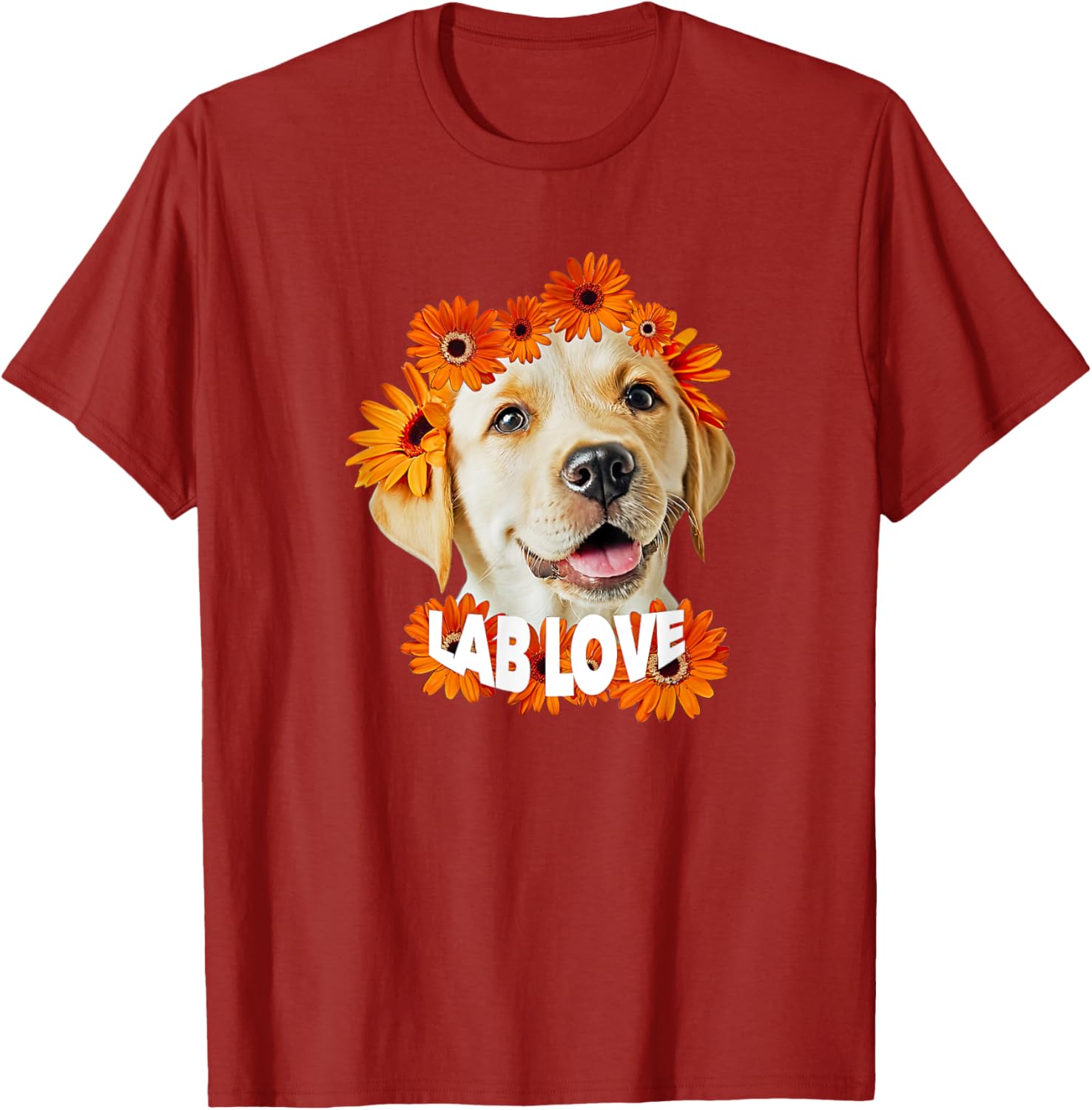 Yellow Labrador Love T-Shirt for Dog Moms and Dads - Daisy Puppy Design - 4
