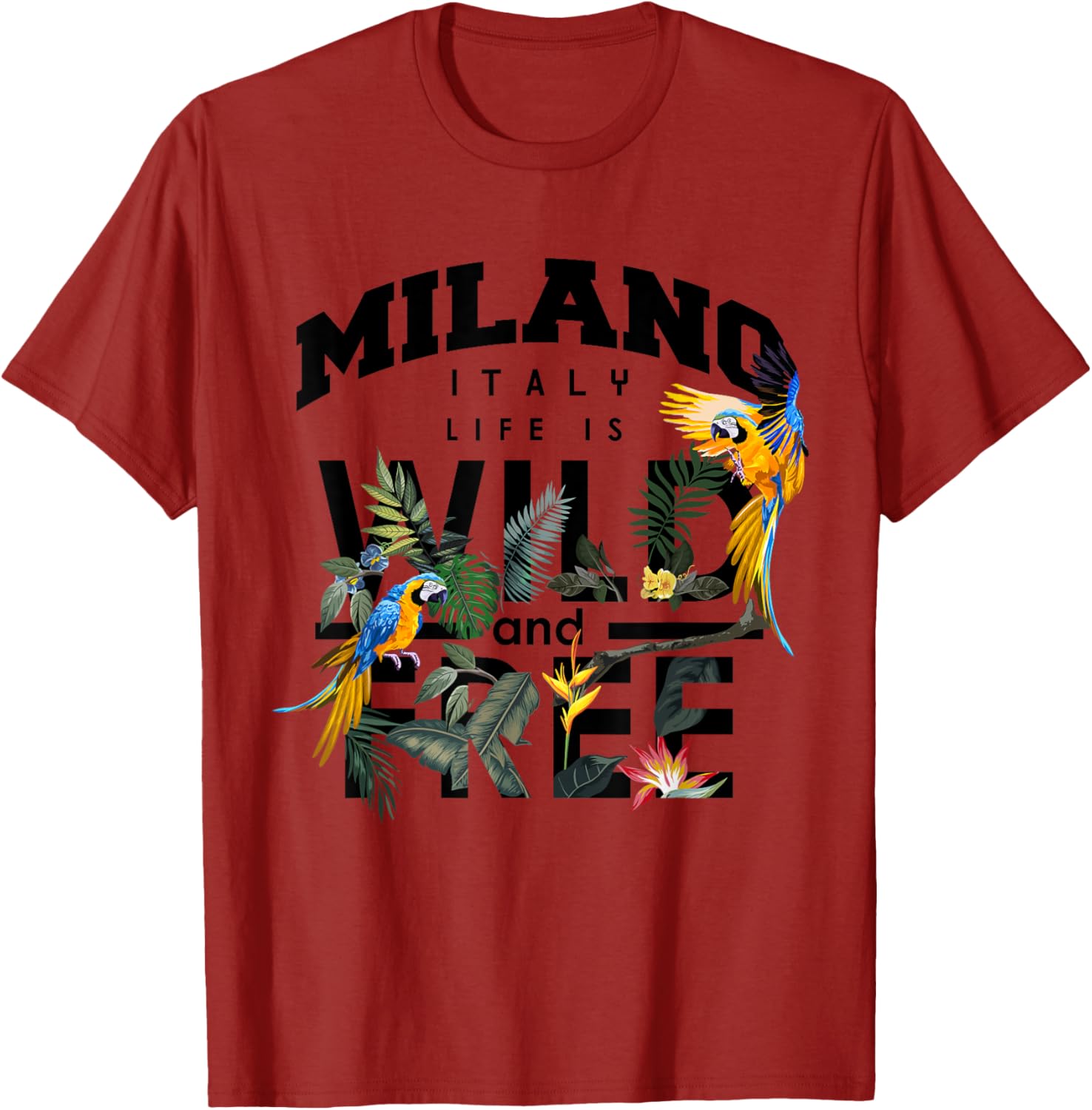 I Love Milano Floral Graphic T-Shirt for Wild & Free Spirits - 22