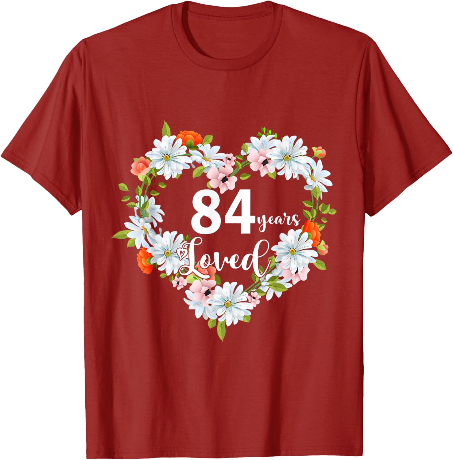 84th Birthday Gift T-Shirt for Women - 84 Years Loved 1941 Design - 13