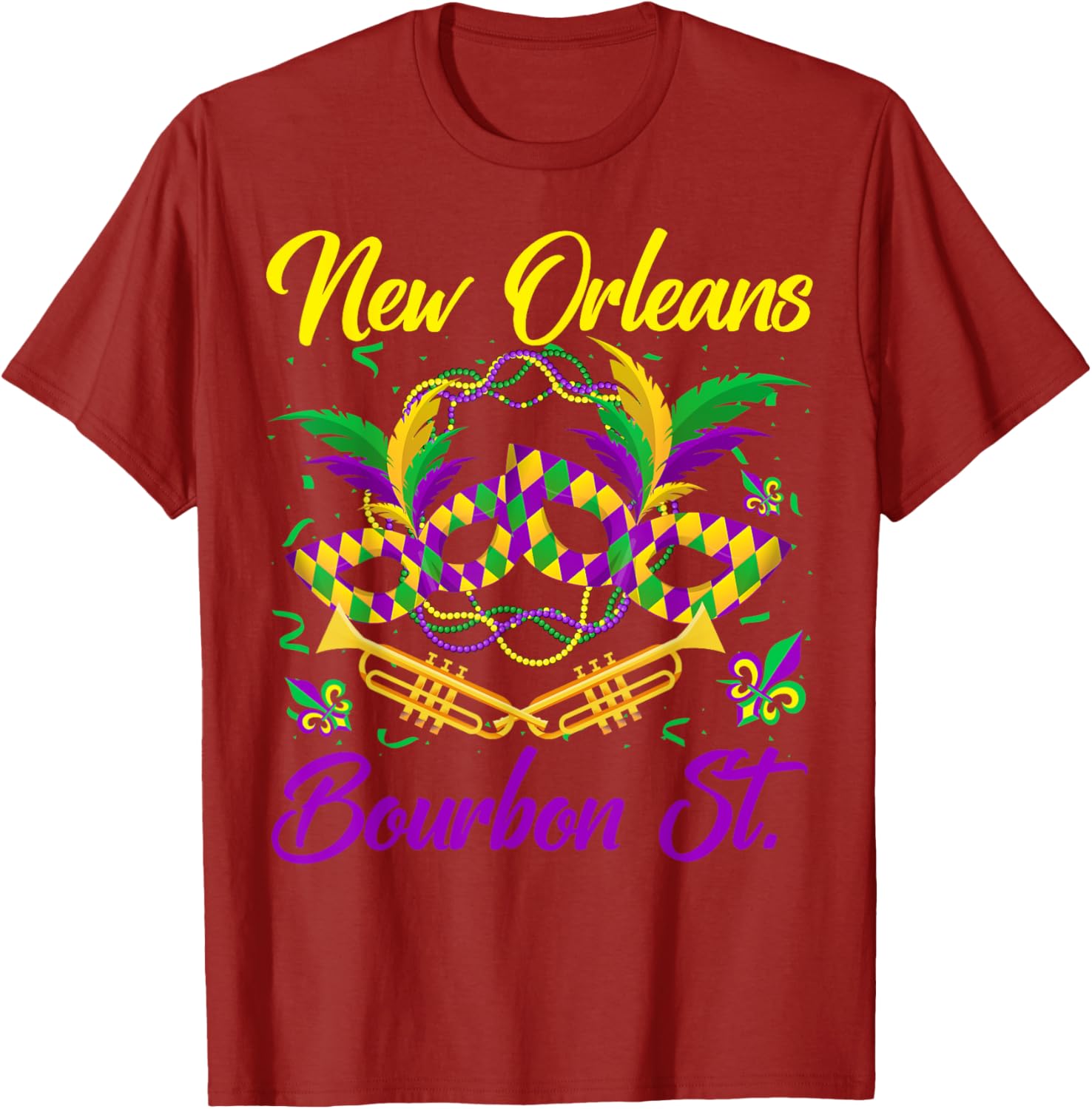 Funny NOLA Bourbon Street Mardi Gras T-Shirt for Fat Tuesday Celebrations - 19