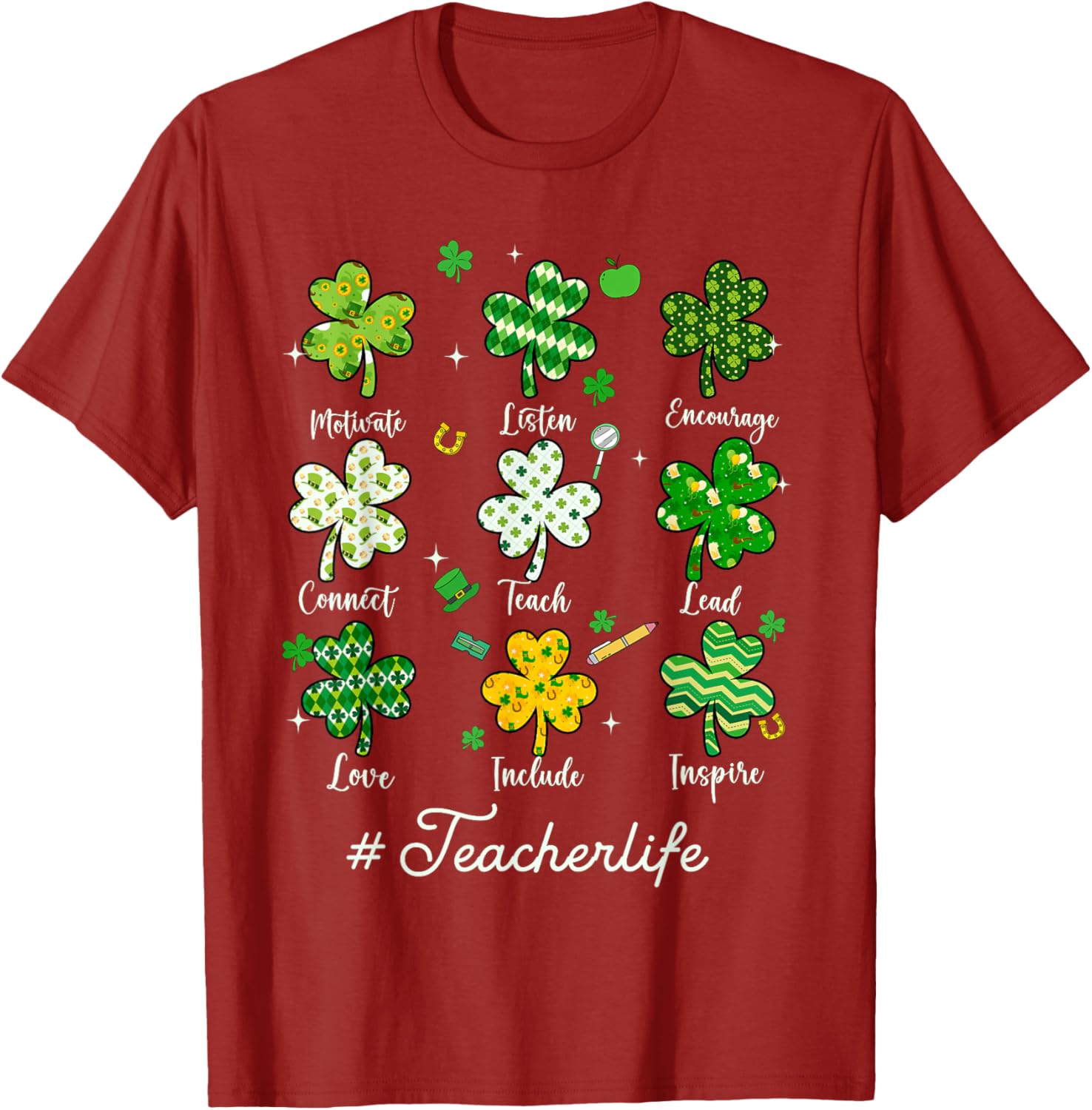 Teacher Life Shamrock T-Shirt - Inspire Love This St. Patrick's Day - 27