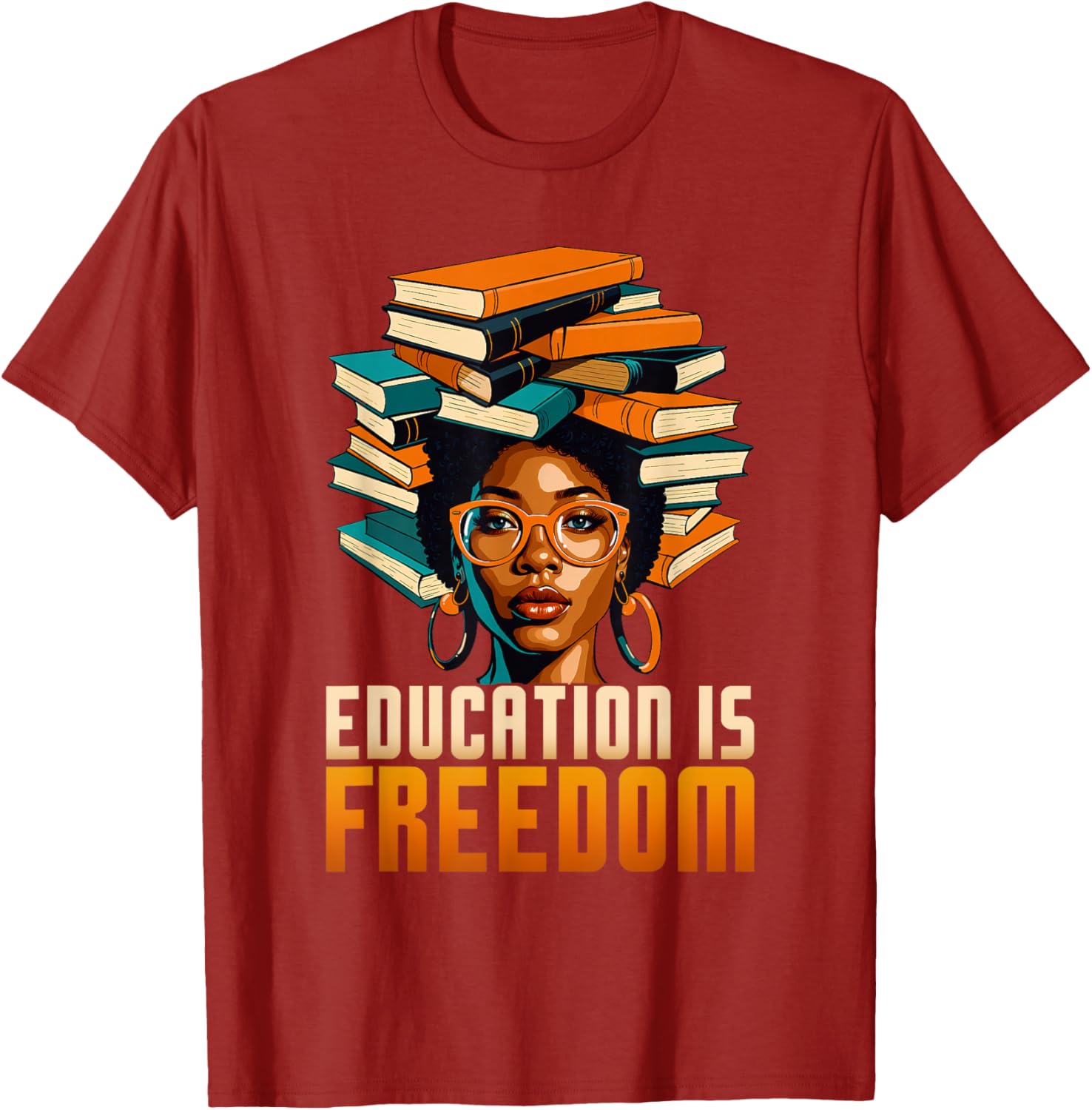 Empowering BHM Teacher T-Shirt: Education Is Freedom for Women - 9