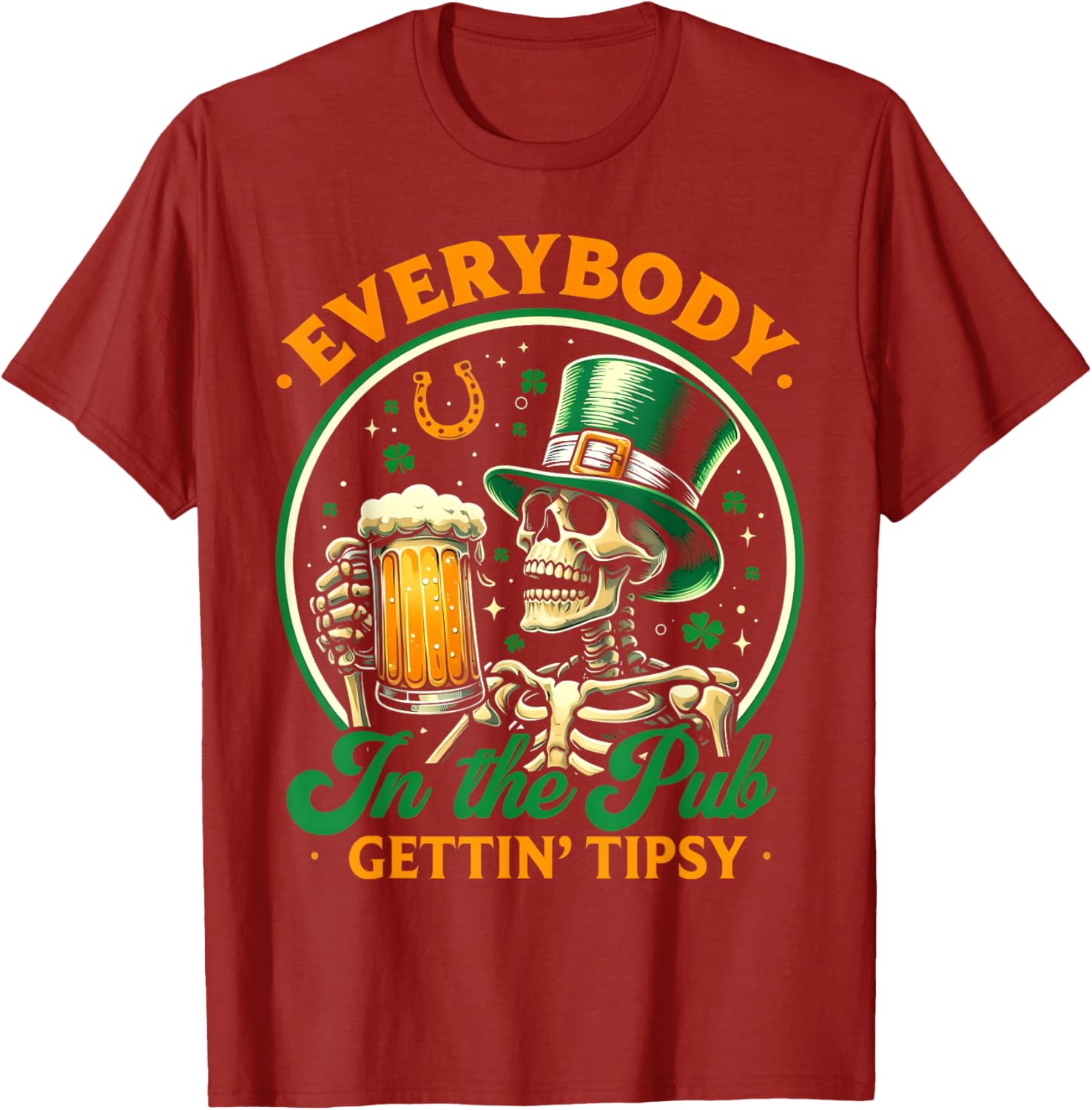 Tipsy St Patricks Day T-Shirt for Men and Women Celebrating at the Pub - 24