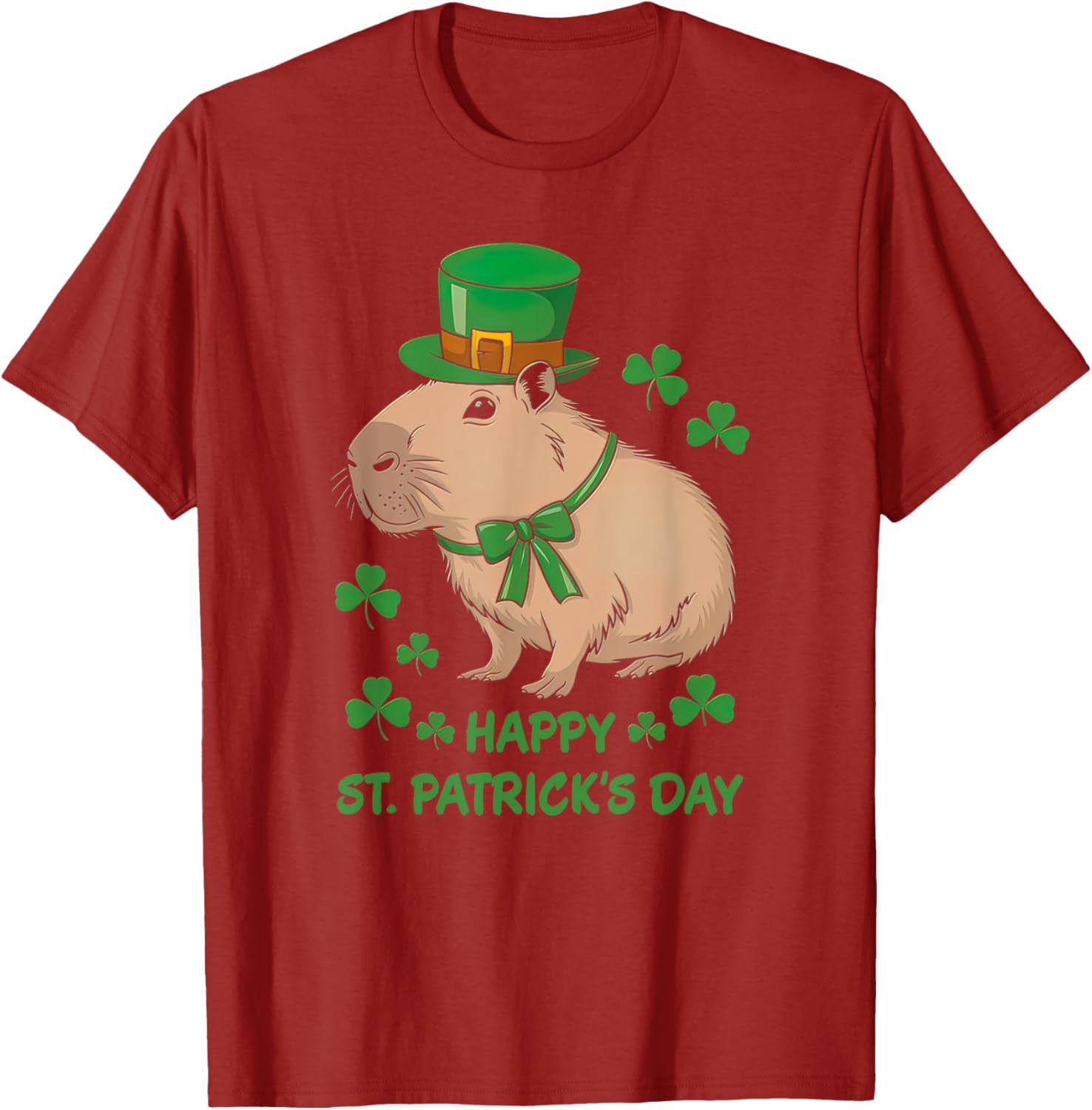 Cute Irish Capybara Leprechaun St. Patrick's Day T-Shirt for Fun Celebrations - 2