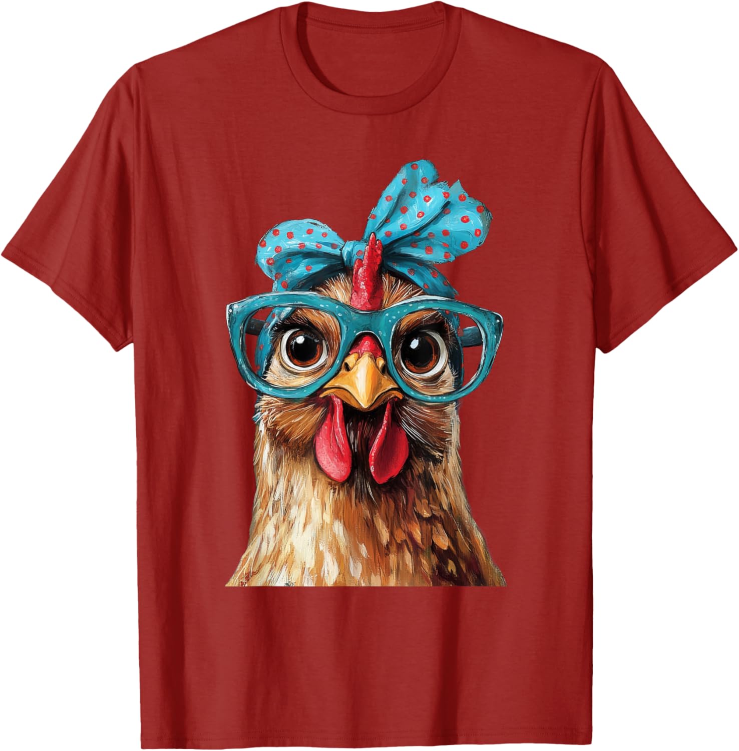 Cool Chicken in Bandana and Glasses Graphic T-Shirt for Fun Style - 5