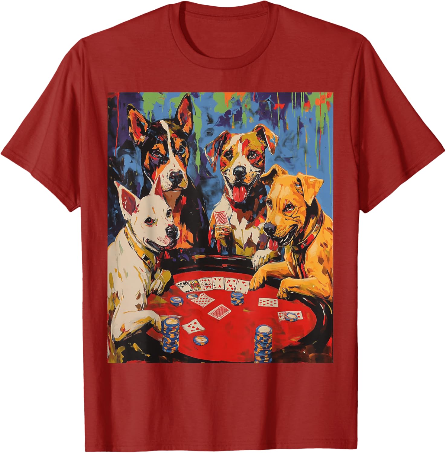 Dogs Playing Poker T-Shirt for Fun Pet Lovers - Stylish Graphic Tee - 23