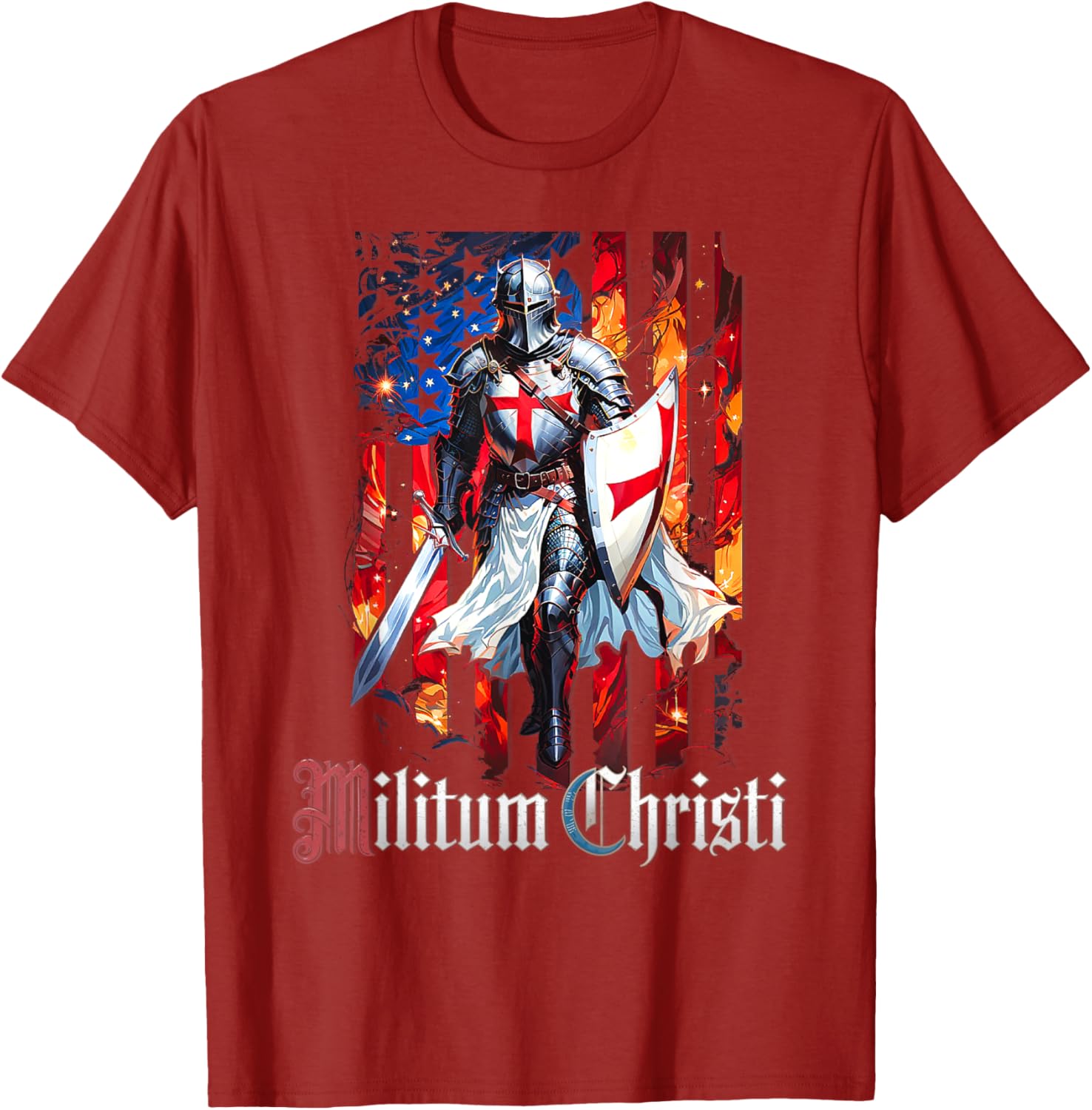 Catholic Knight Templar Crusader Cross T-Shirt for Faith and Style - 12