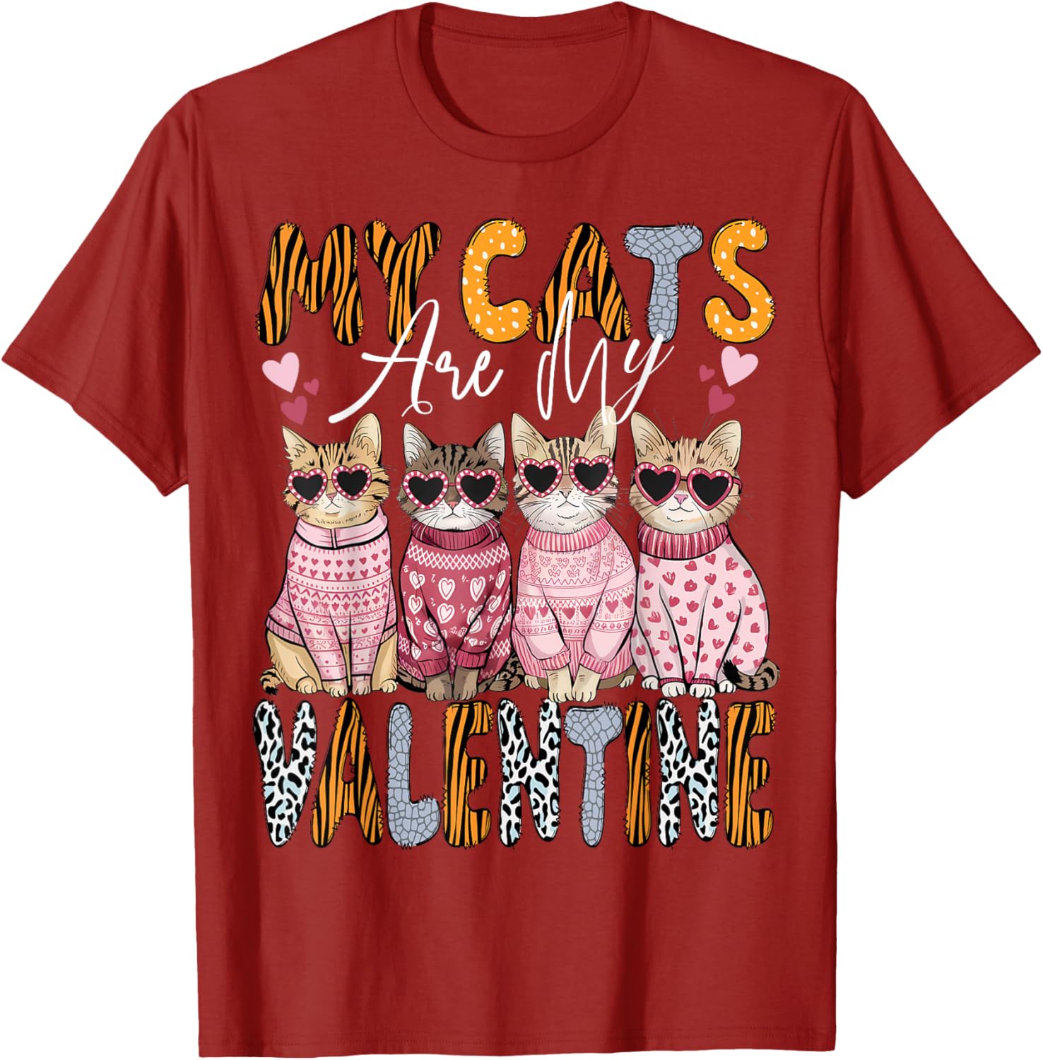 Cute Cat Valentine T-Shirt for Kitten Lovers - Perfect for All Ages - 8