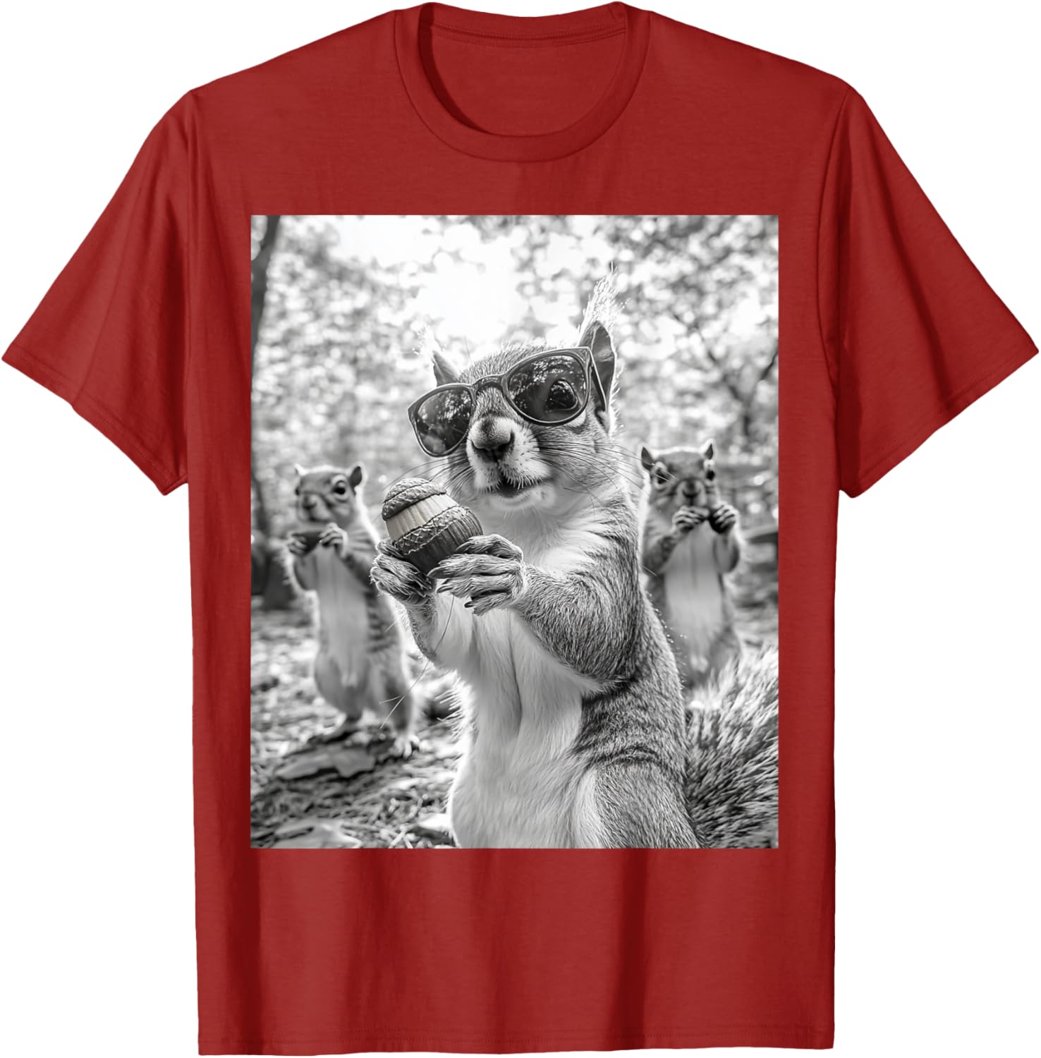 Cute Squirrel Selfie T-Shirt for Animal Lovers - Fun Graphic Tee - 10