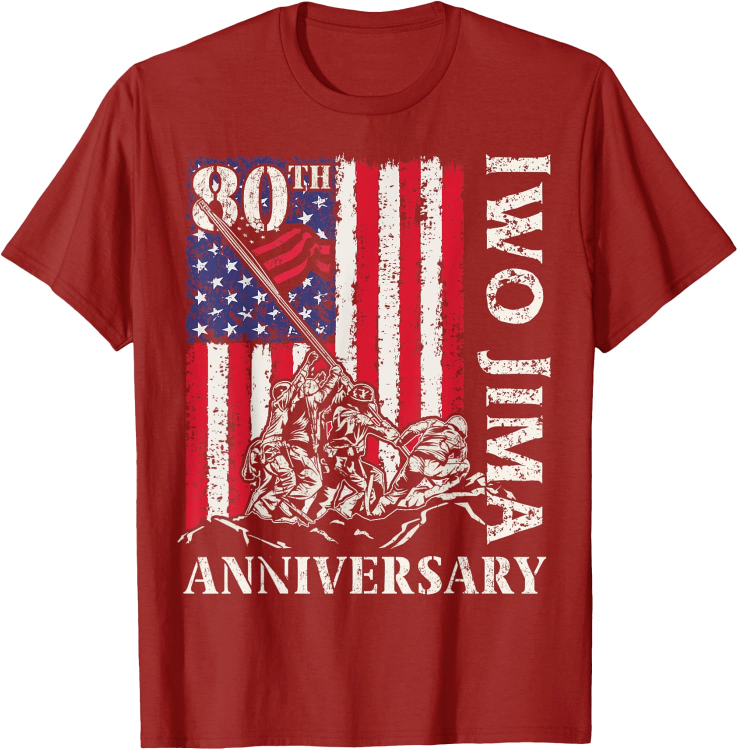 Iwo Jima 80th Anniversary WWII Veteran T-Shirt for 4th of July - 2