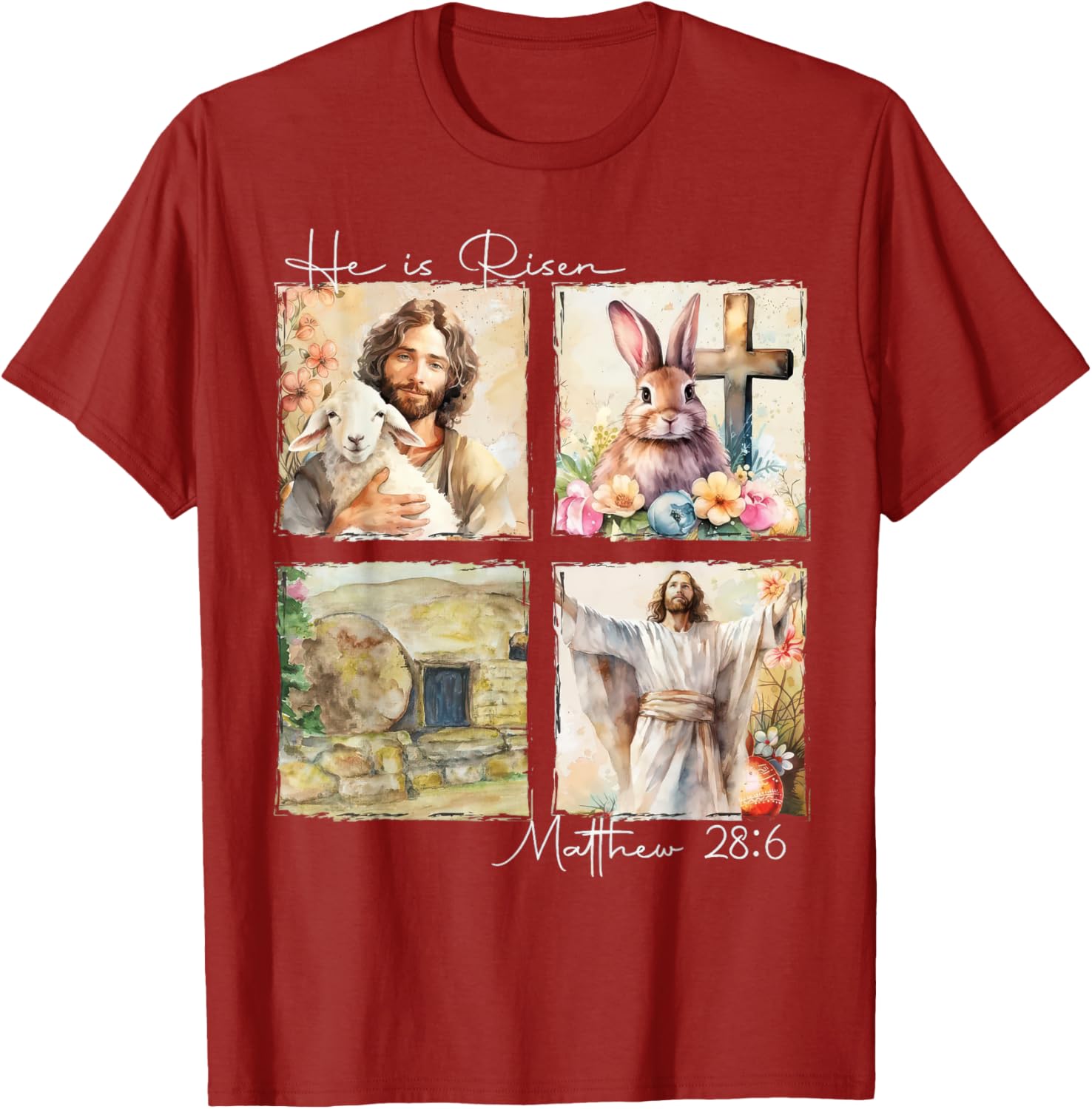 He Is Risen Matthew 28:6 Christian Easter T-Shirt for Believers - 6