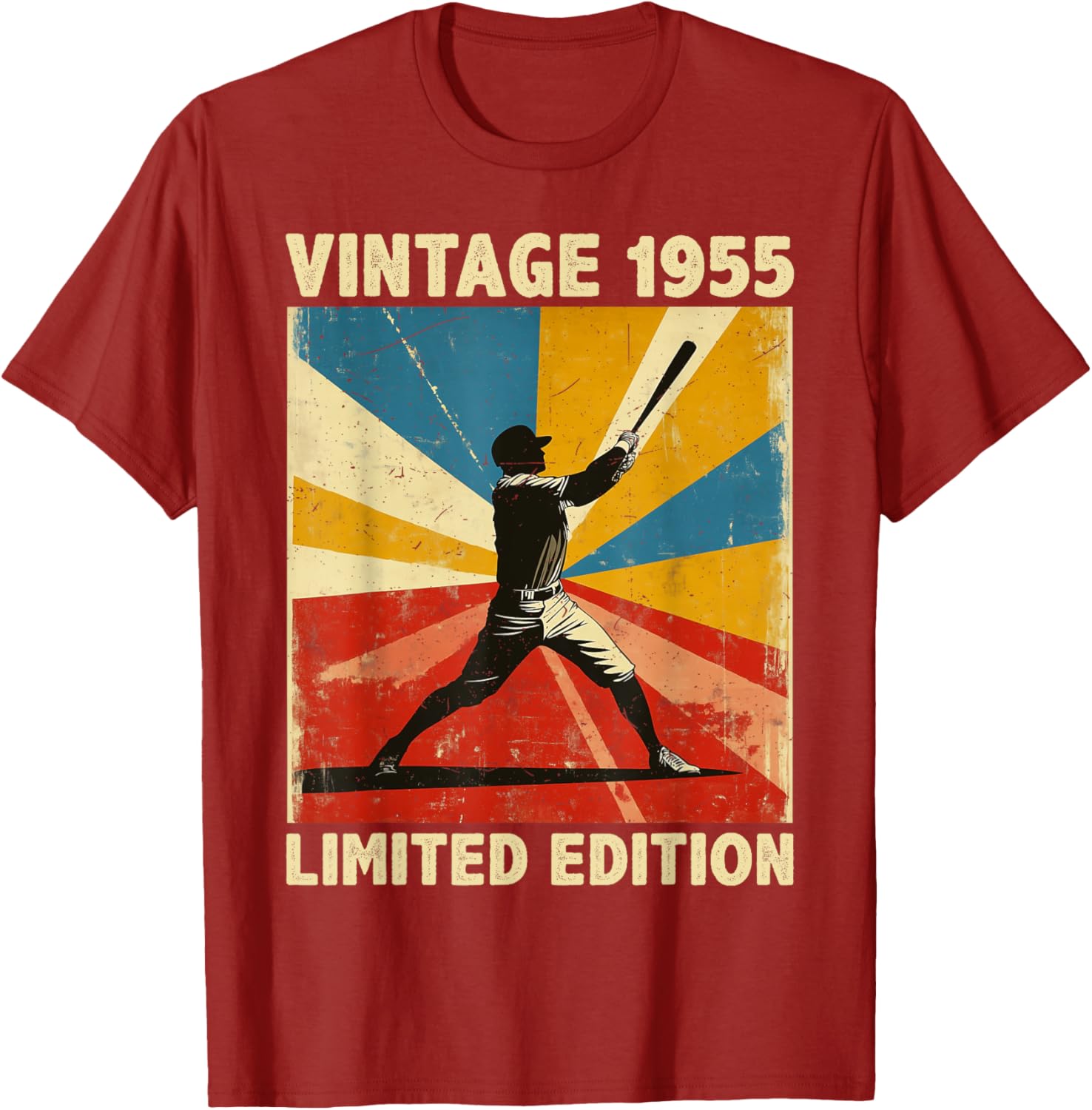 Retro Vintage 1955 Baseball Lover Funny Limited Edition T-Shirt - 12