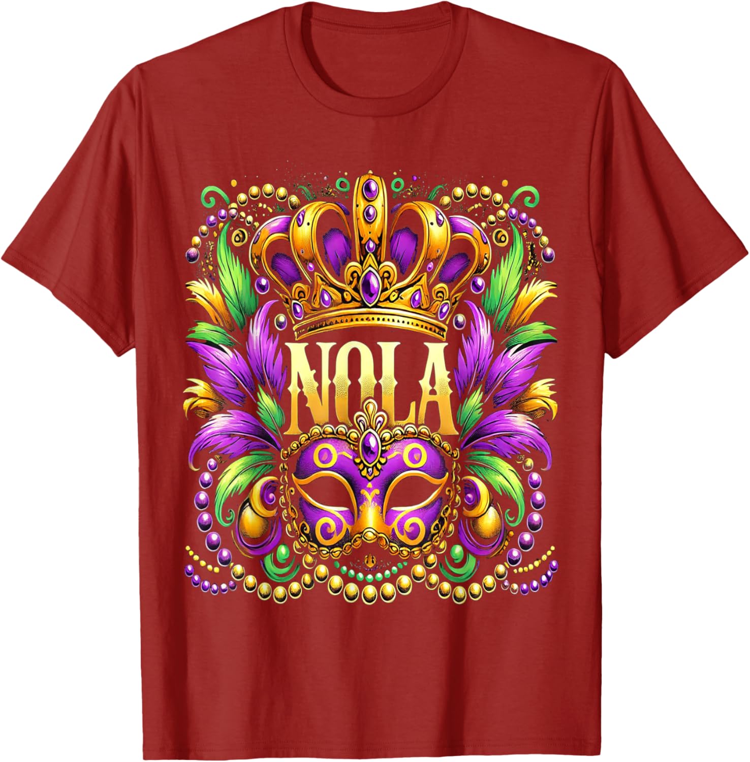 NOLA New Orleans Mardi Gras 2025 T-Shirt for Festive Fun and Style - 5