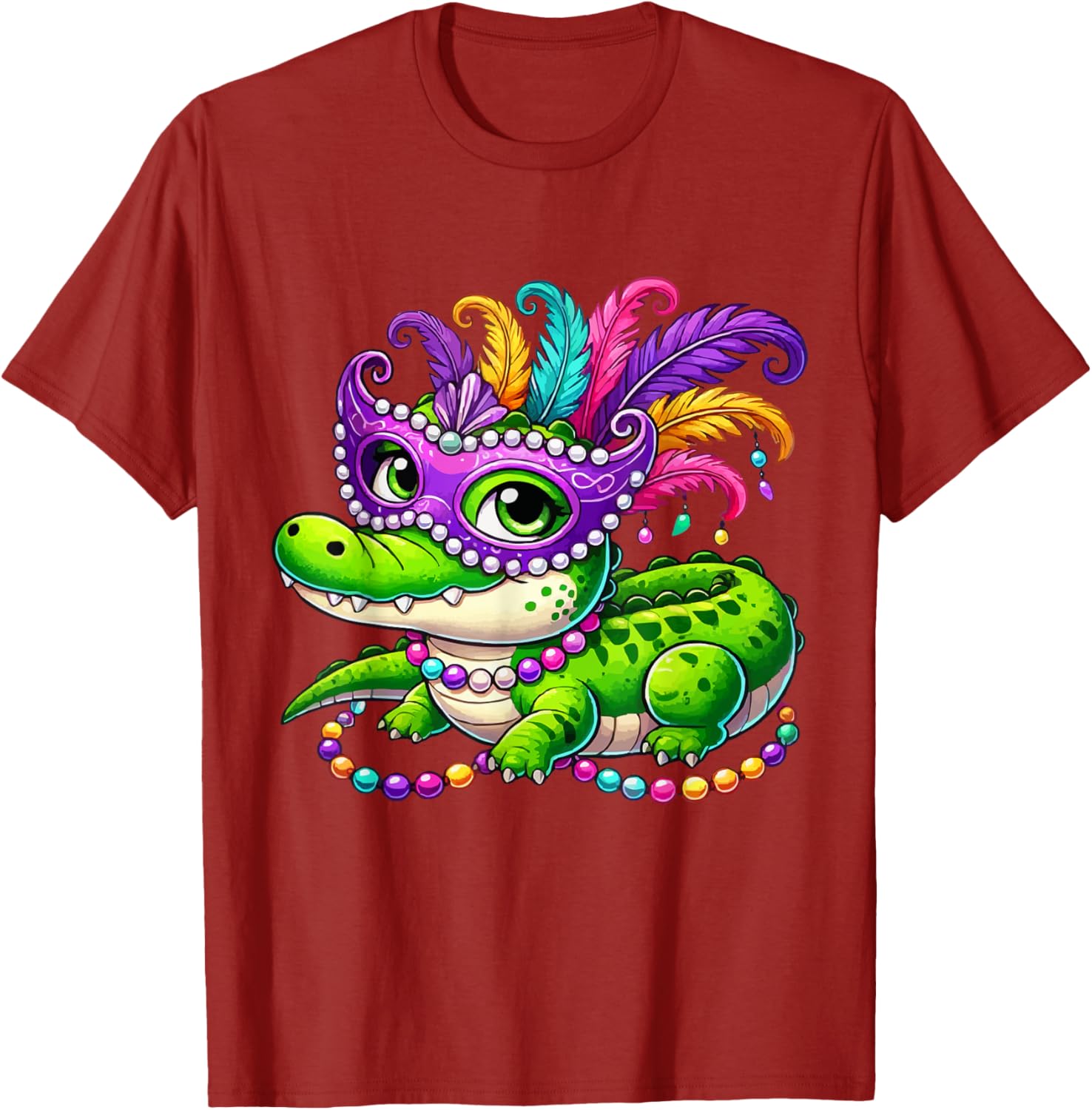 Mardigator Mardi Gras Alligator Costume T-Shirt for Fun Celebrations - 1