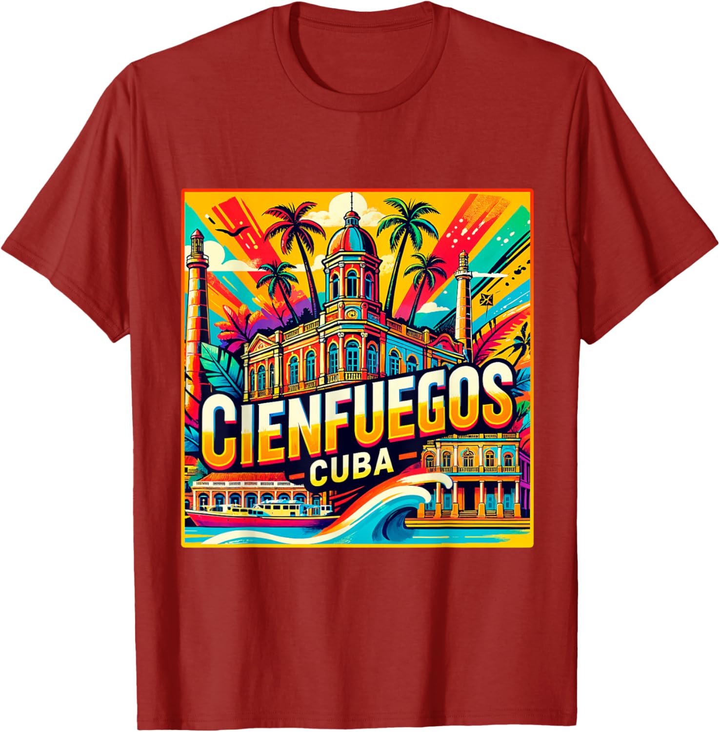 Cienfuegos Cuba Vintage Retro T-Shirt for Family Trips and Adventures - 21