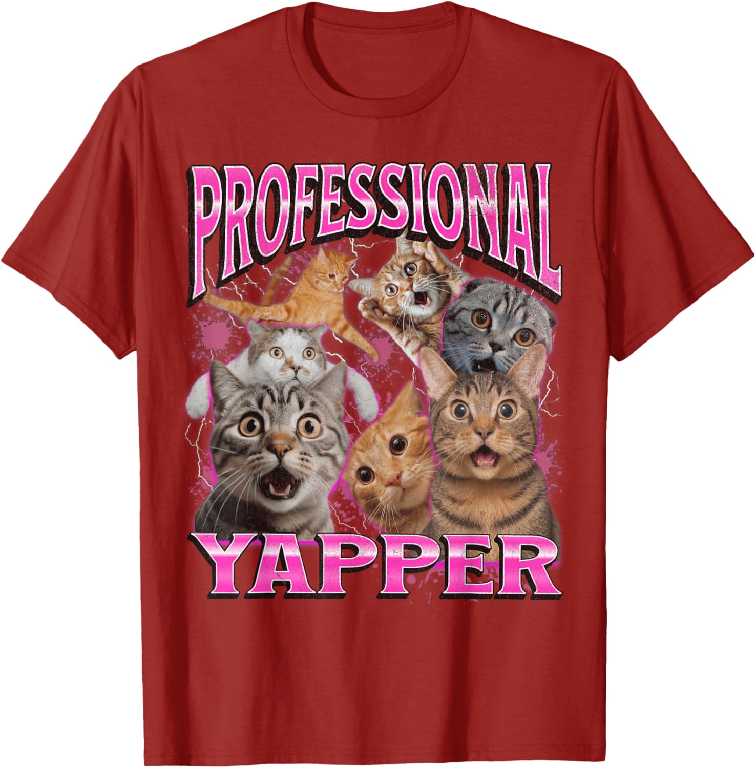Funny 90s Cat Meme T-Shirt for Men and Women - Yapper Graphic Tee - 18
