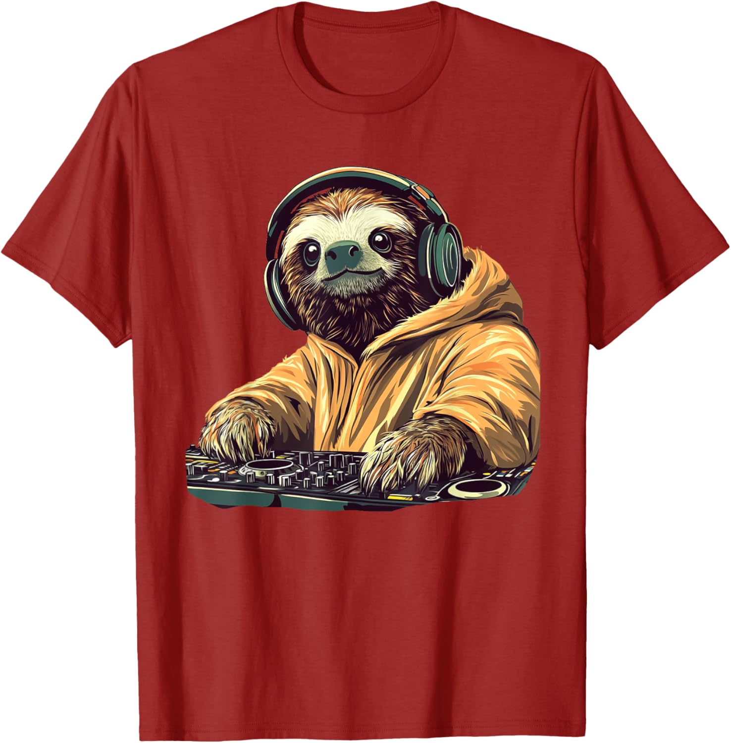 DJ Sloth Slow Jam Heat Costume T-Shirt for Fun Music Lovers - 20