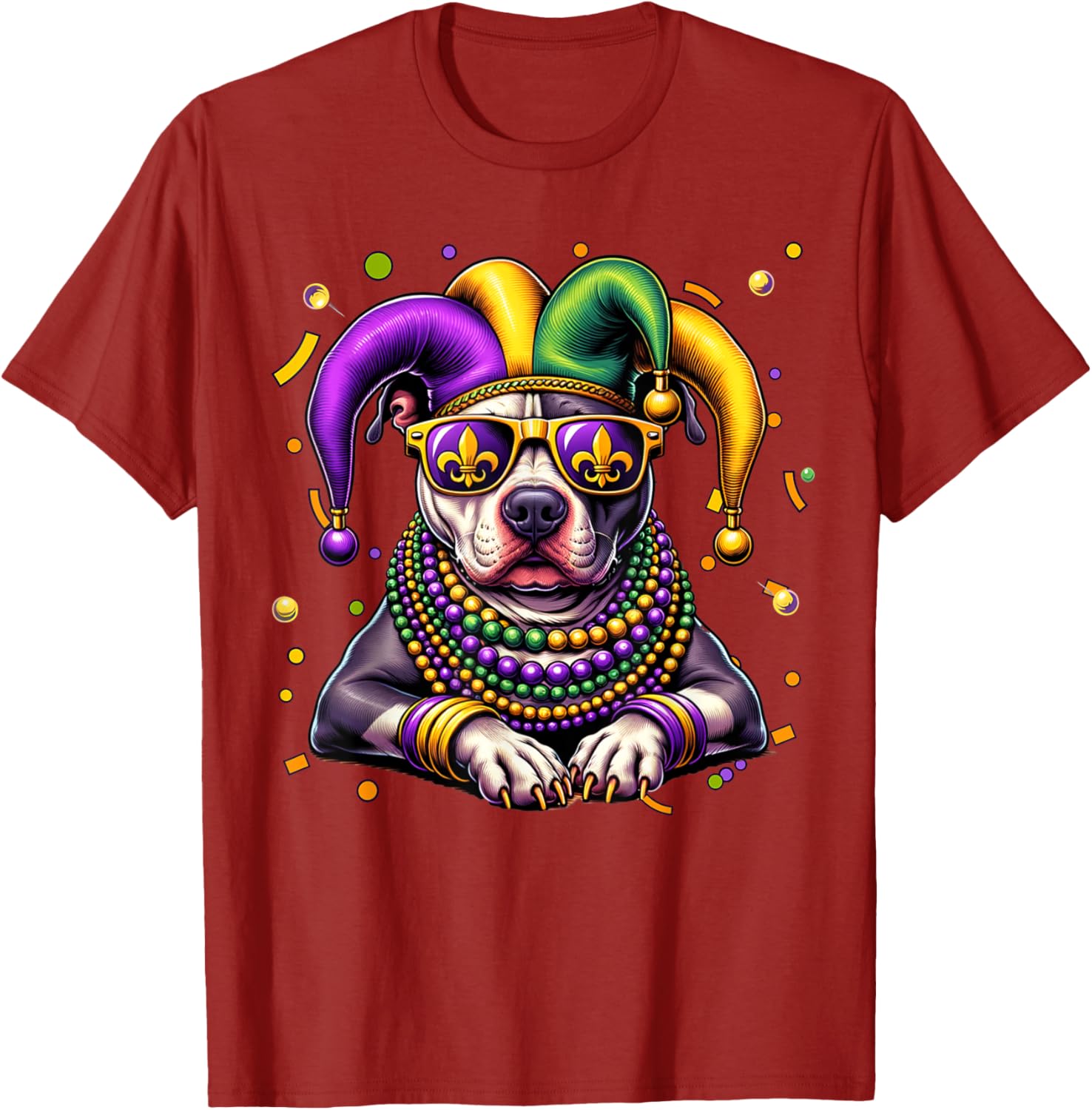 Mardi Gras Pitbull Festival T-Shirt for Men and Women - Fun Carnival Wear - 9