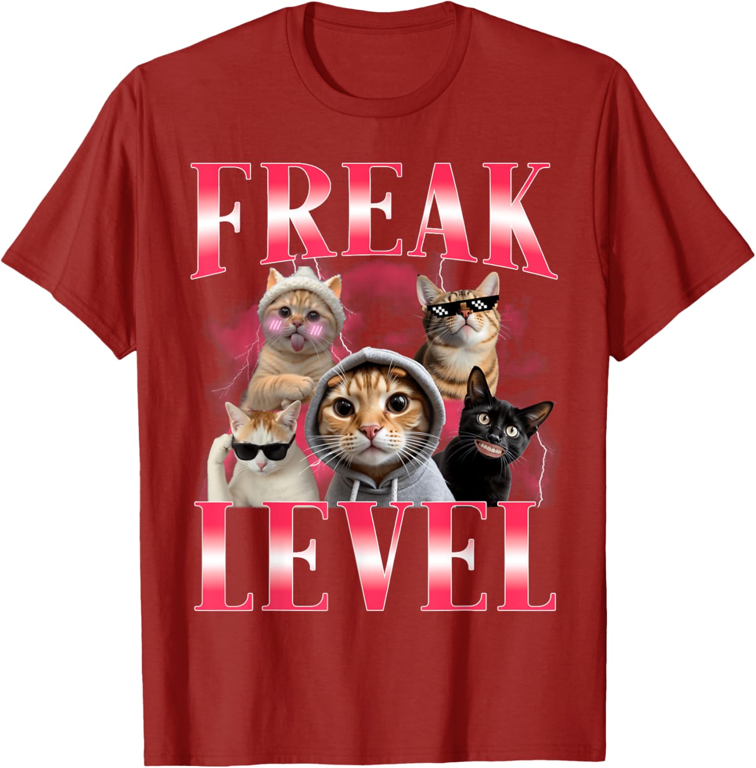 Funny Cat Meme T-Shirt Certified Freak Humor for Cat Lovers - 2
