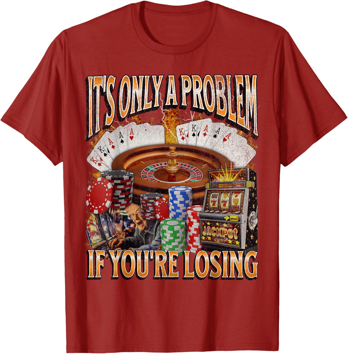 Funny Gambling Bootleg Graphic T-Shirt Perfect for Losing Bet Lovers - 14