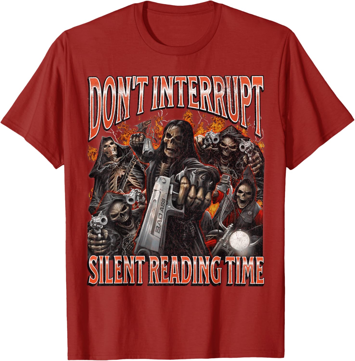 Funny Skeleton Meme T-Shirt Perfect for Silent Reading Time Lovers - 26