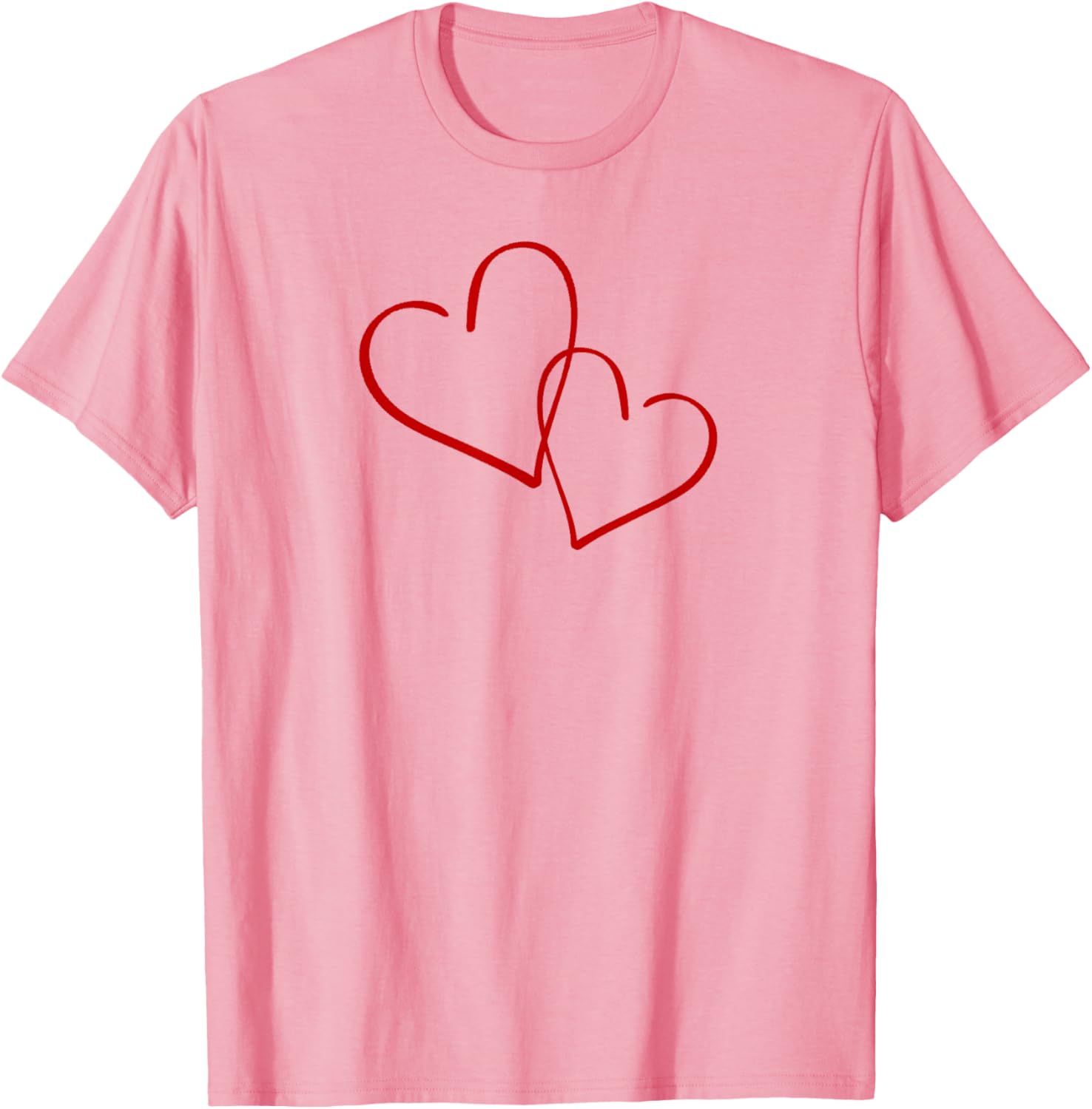 Valentine's Day Red Linked Hearts T-Shirt Perfect for Cupid's Day Celebration - 10