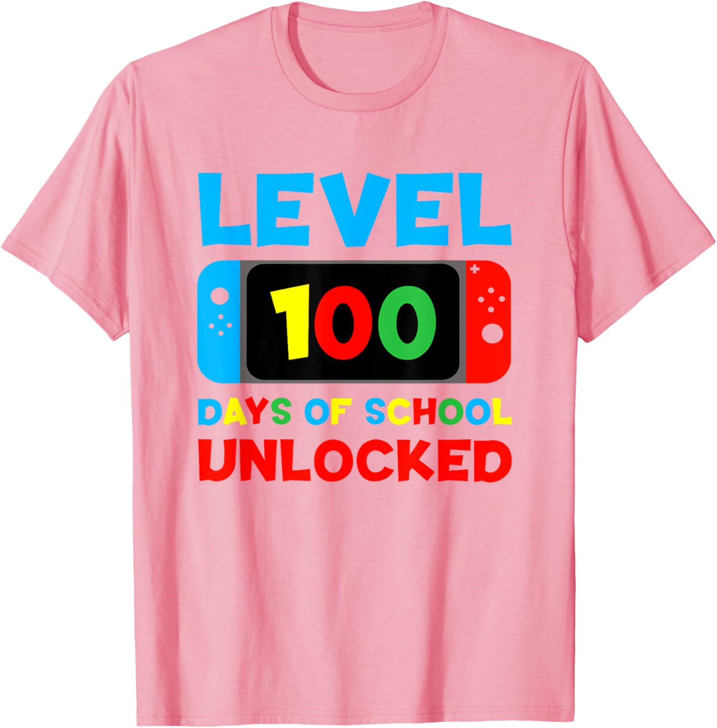 Level 100 Days of School Unlocked T-Shirt for Kids and Teens - 26