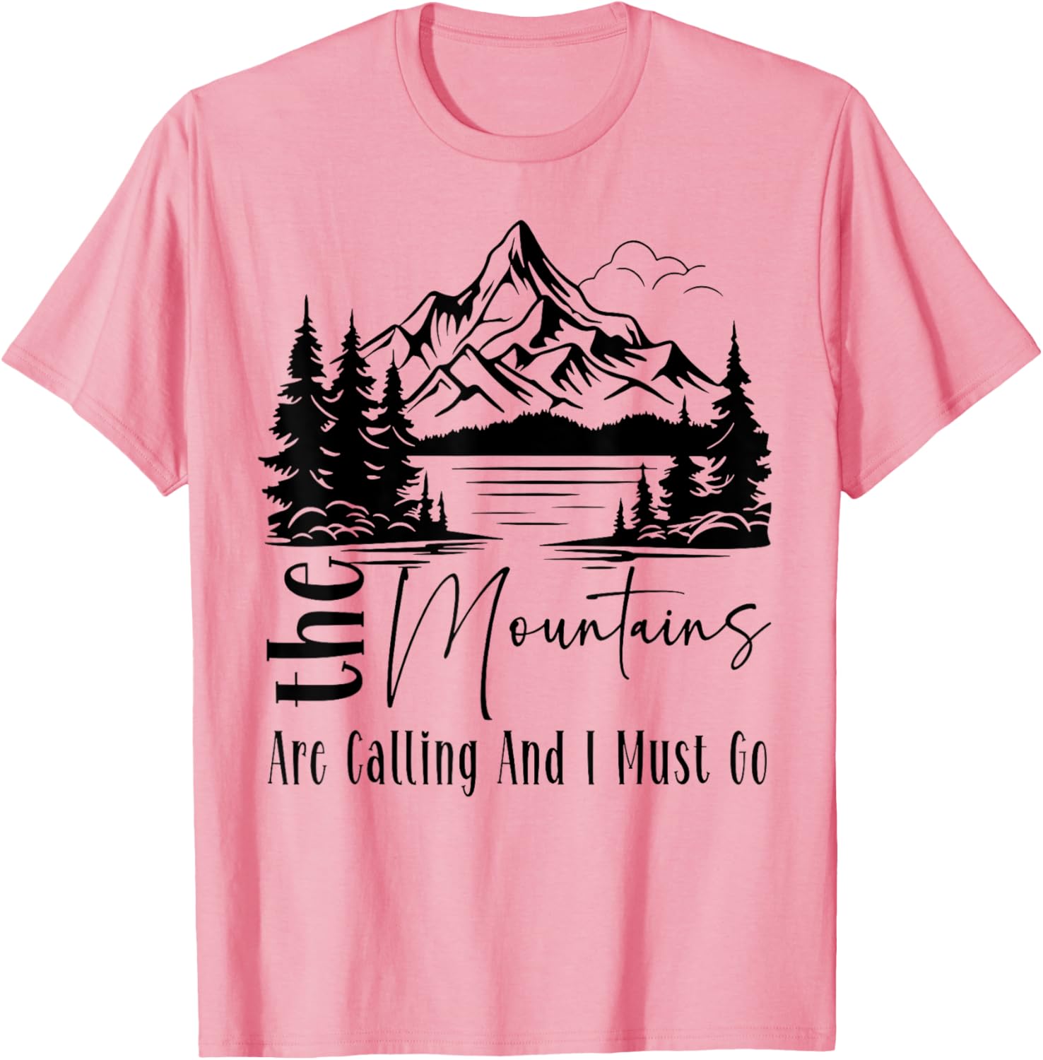 Funny Camping Hiking T-Shirt - The Mountains Are Calling Tee for Adventurers - 6