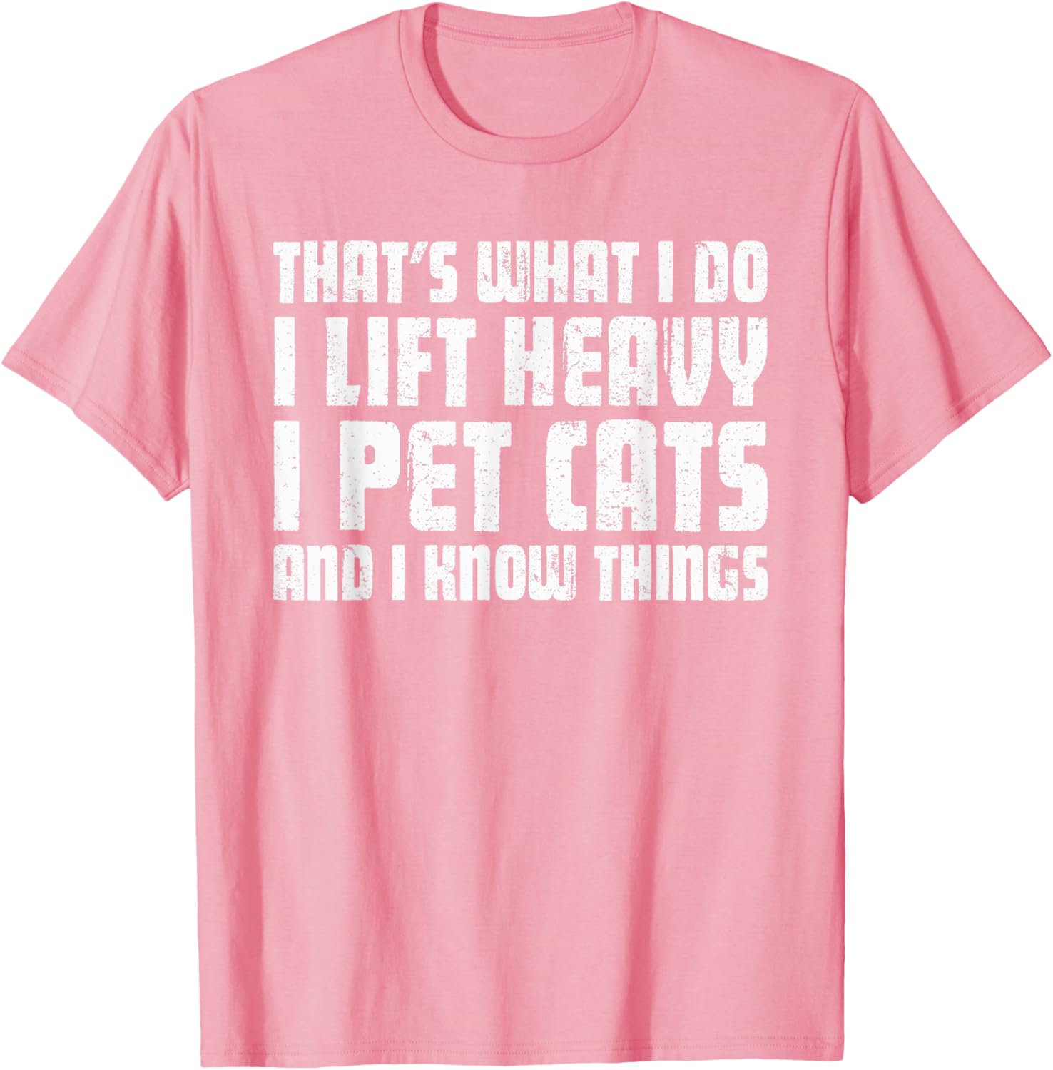 Funny I Lift Heavy I Pet Cats Unisex T-Shirt for Cat Lovers Black Small - 6