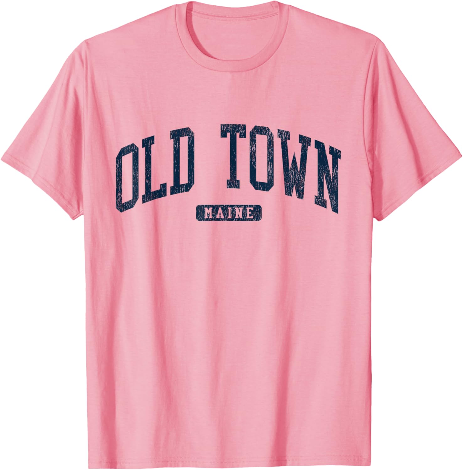 Old Town Maine University Style Blue T-Shirt for College Students - 6