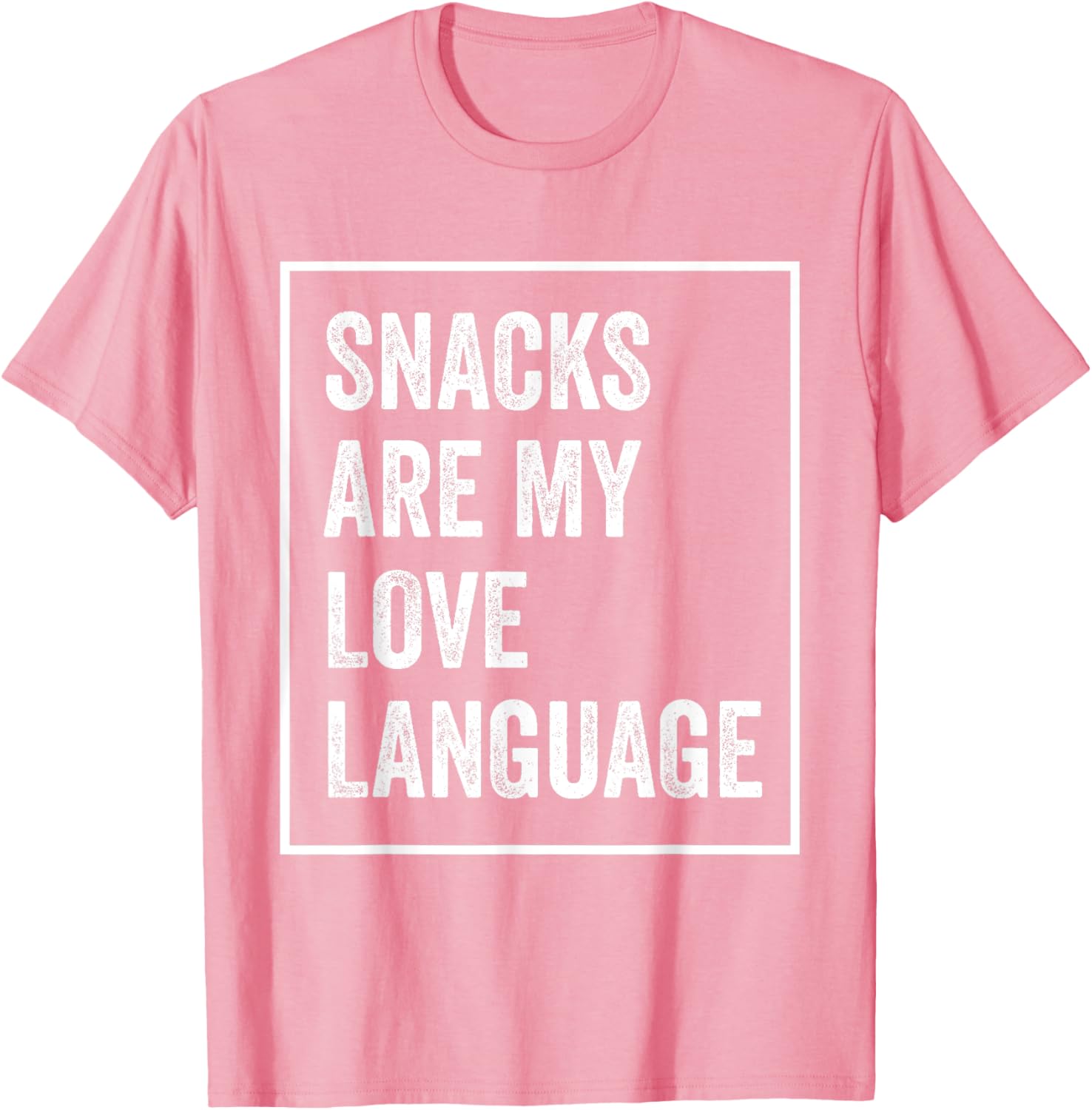 Funny Valentine's Day T-Shirt Snacks Are My Love Language Apparel - 1