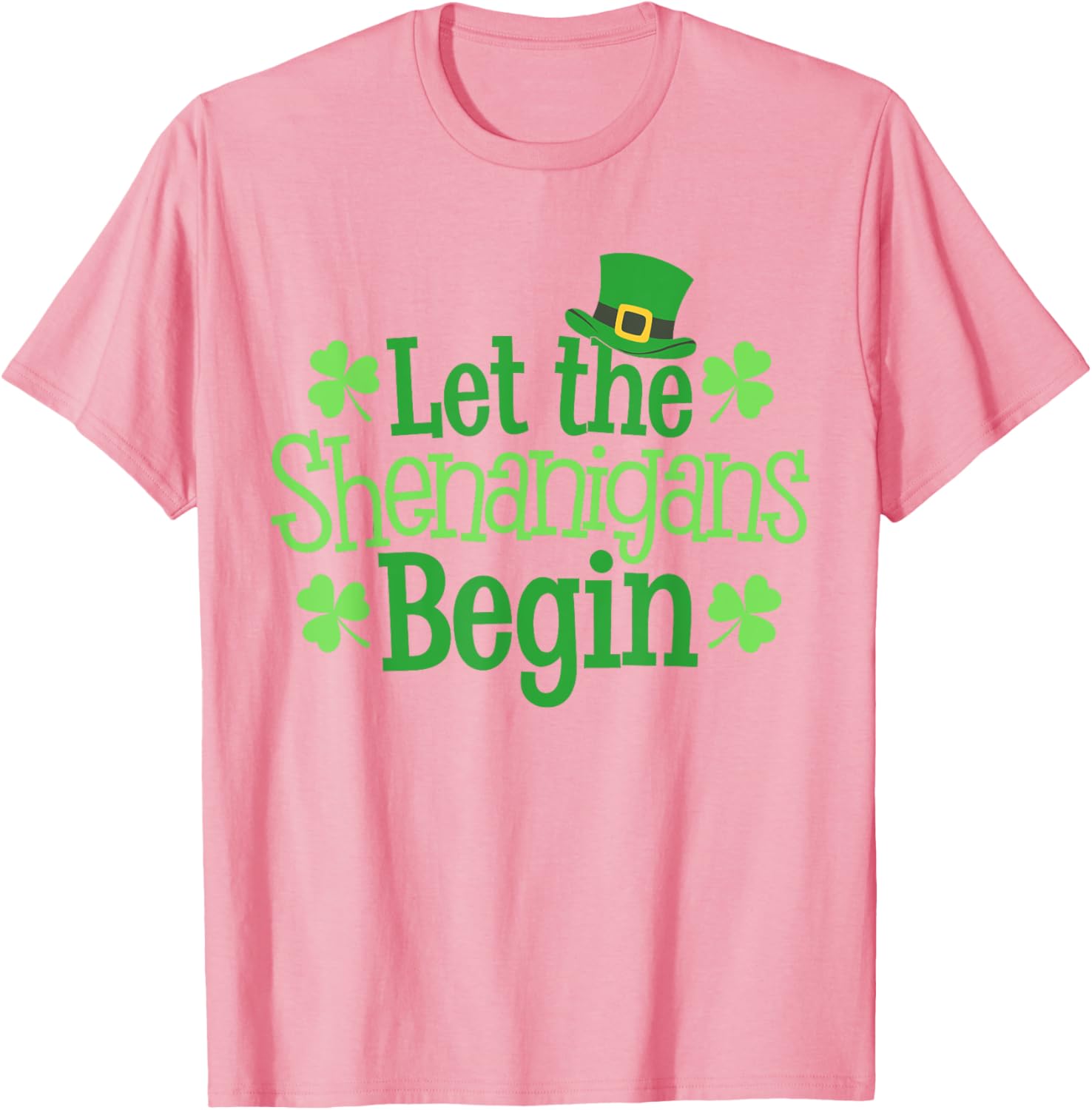 Funny Let The Shenanigans Begin St Patrick's Day Clover T-Shirt - 8