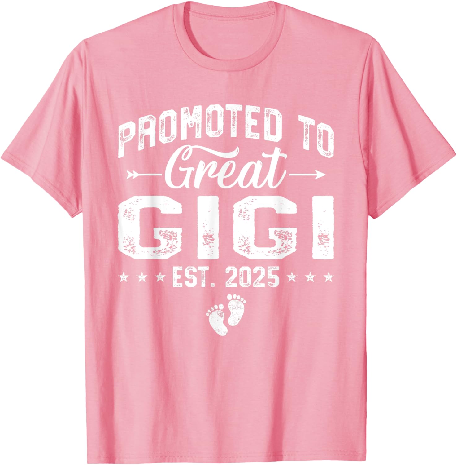 Promoted to Great Gigi 2025 Grandma T-Shirt Gift for New Grandparents - 18