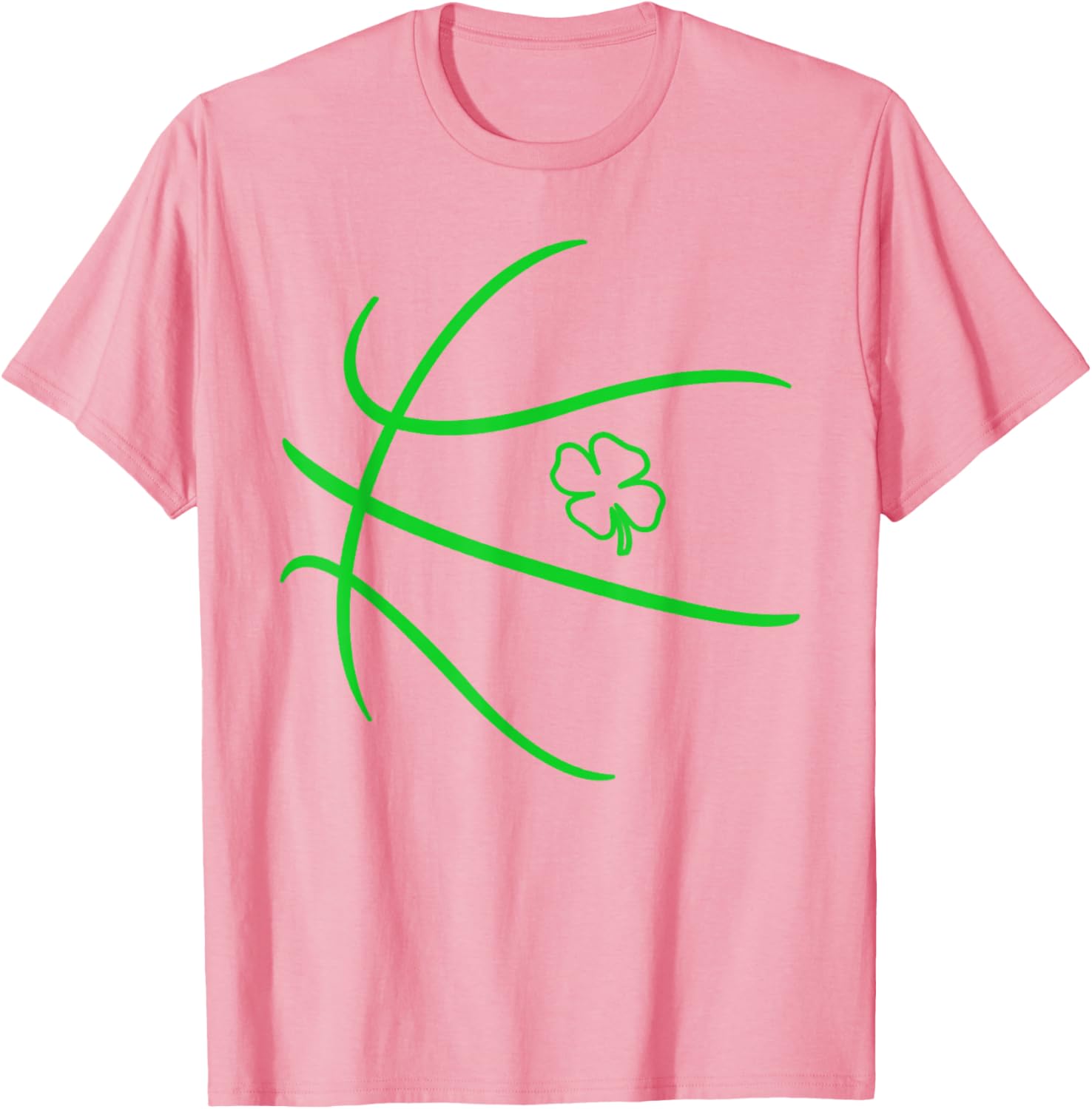 Lucky Shamrock Basketball T-Shirt for Irish Boys and Men on St Patrick's Day - 15
