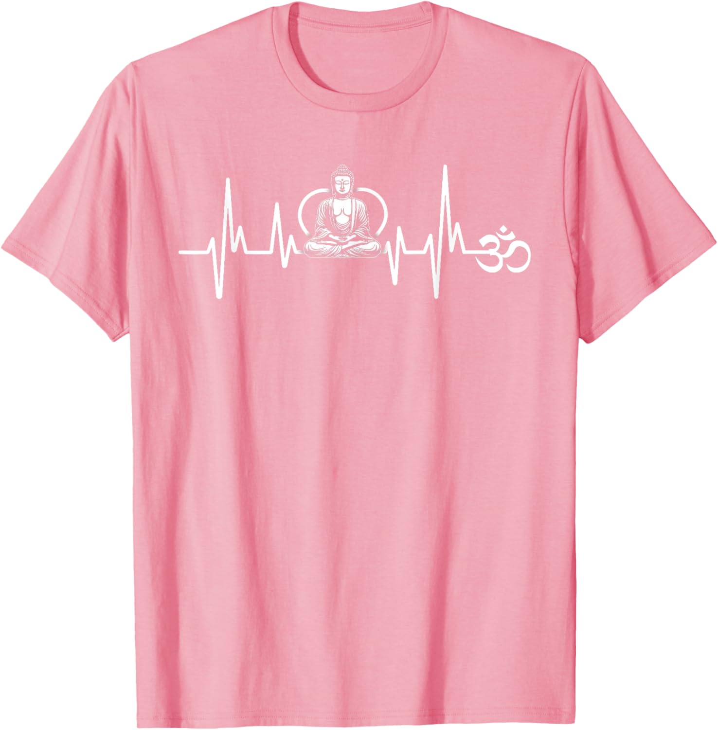 Om Heartbeat Funny Sacred Ohm Yoga Meditation Cool T-Shirt for Him & Her - 1