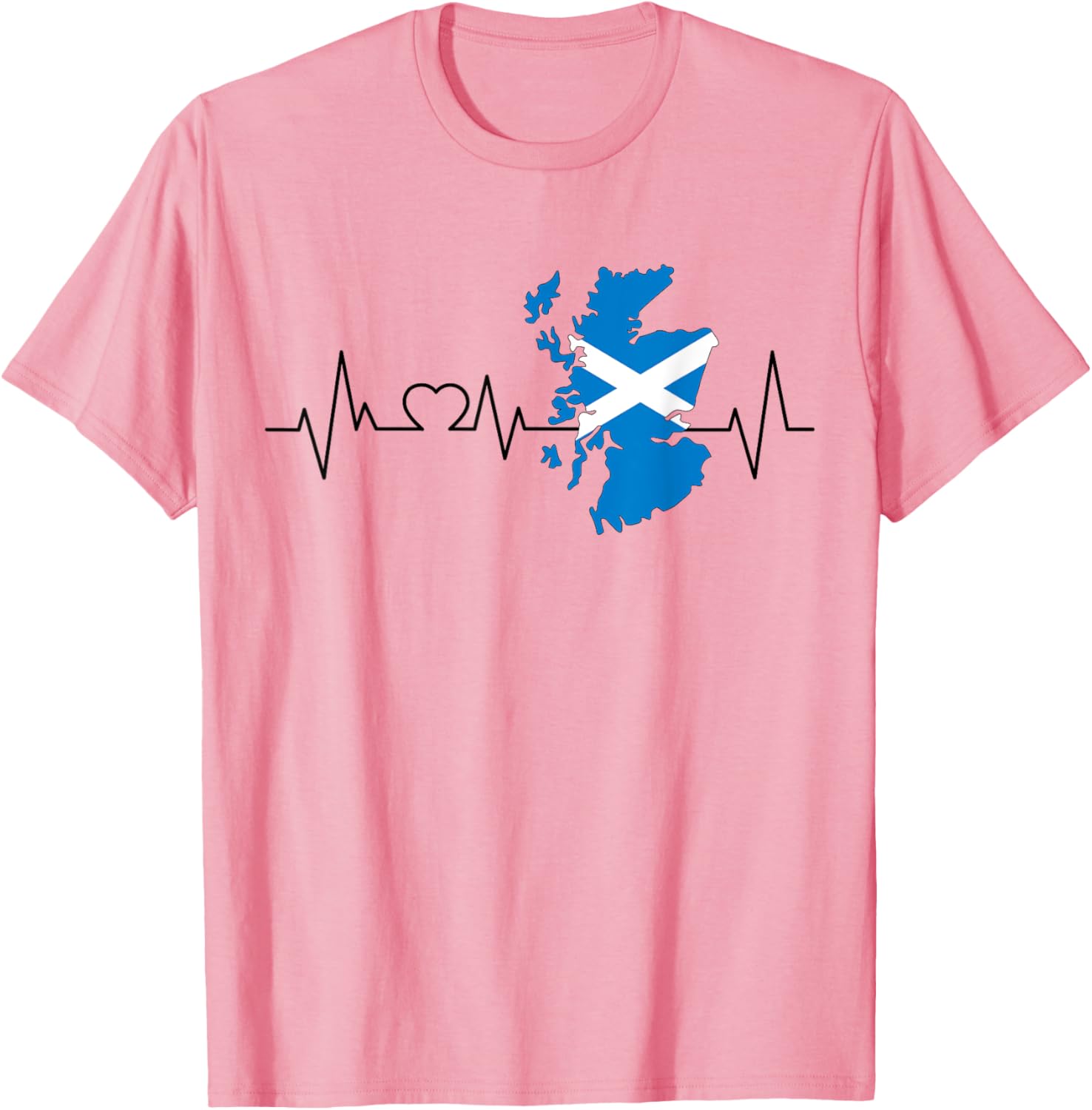 Scotland Flag Heartbeat T-Shirt for Proud Scots Lovers and Travelers - 4