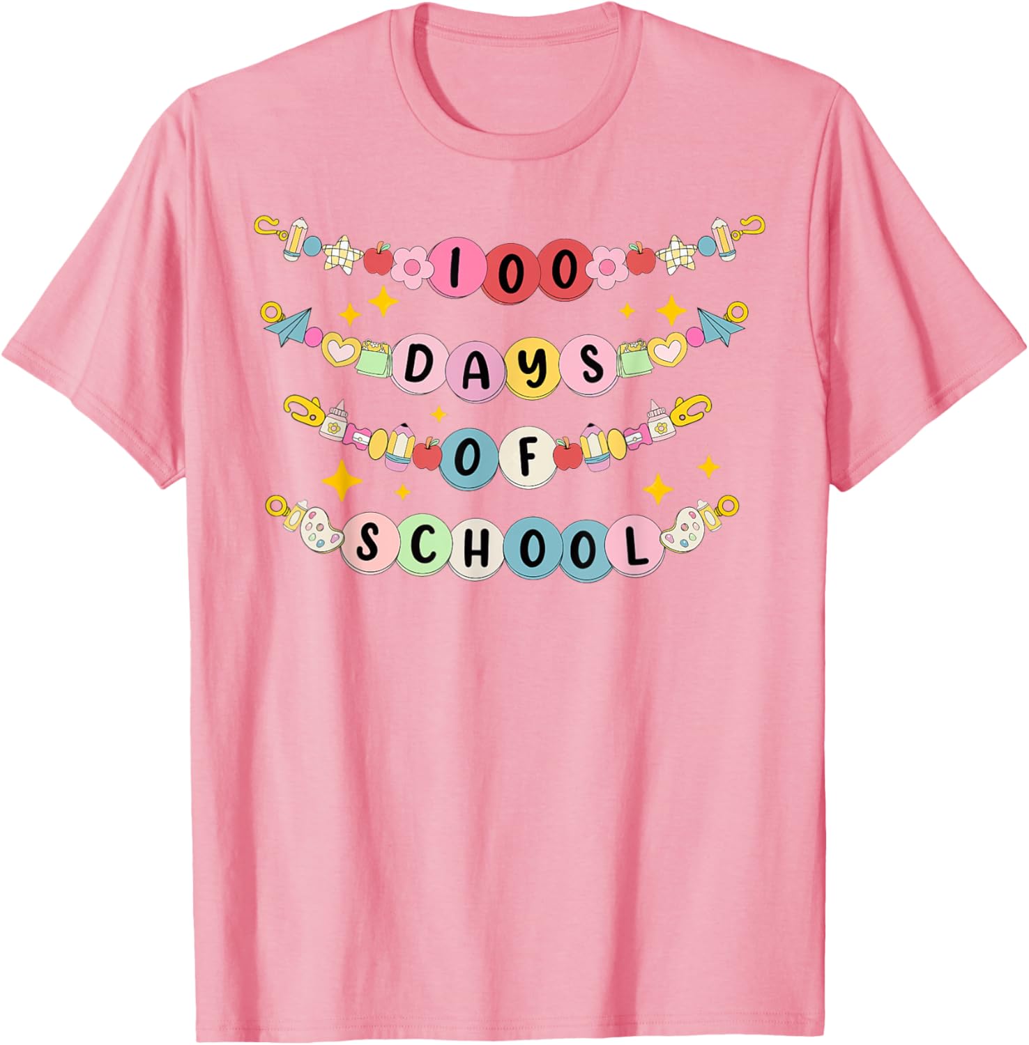 Happy 100 Days of School Bracelet and T-Shirt for Students and Teachers - 7