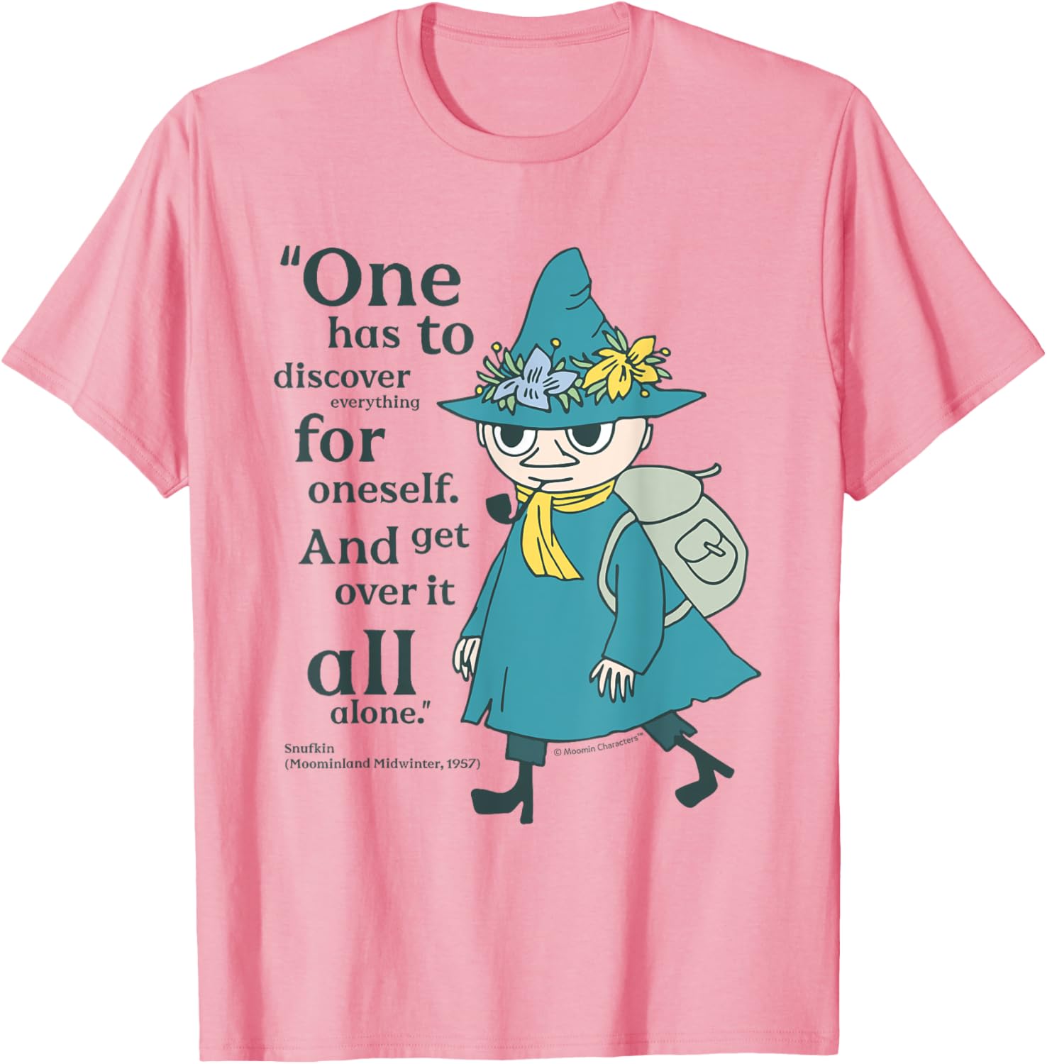 Moomin Midwinter Snufkin Quote T-Shirt for Fans of Moominland Adventure - 6