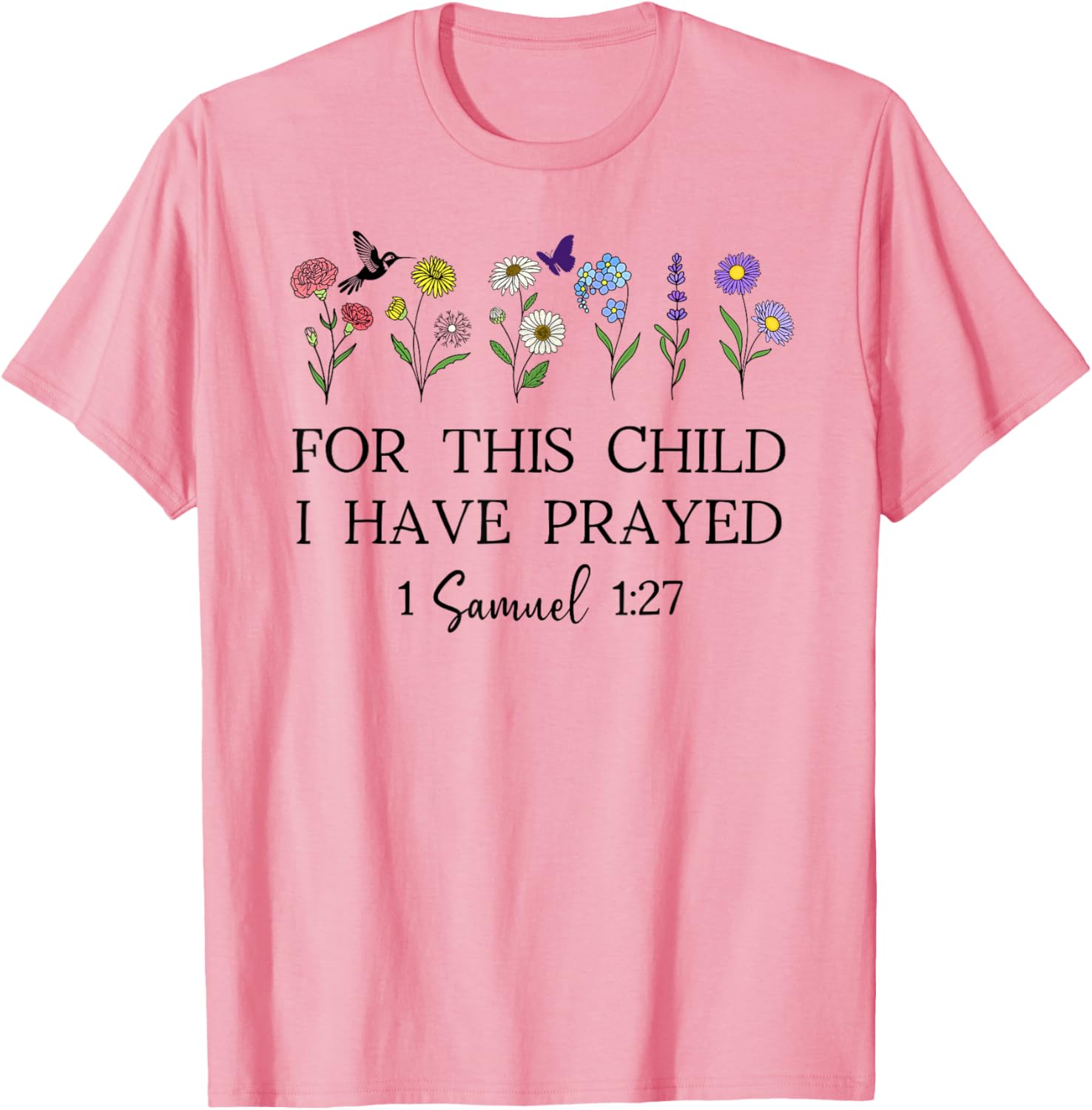 For This Child I Have Prayed T-Shirt Inspirational Faith Apparel - 2
